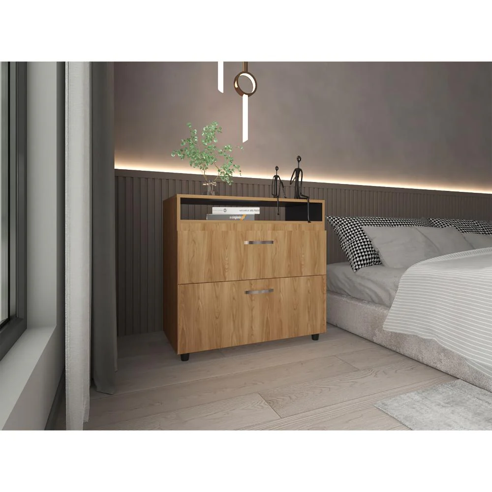 Organizador Barin, Fresno Europeo y Wengue, con compatimentos para objetos decorativos - Image 5