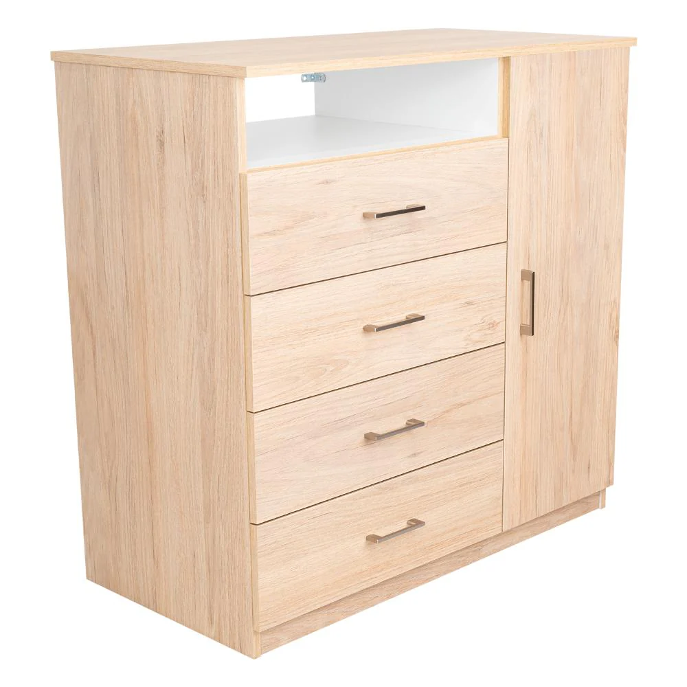Organizador Barlovento, Beige y Blanco con Cuatro Cajones y una puerta - Image 7