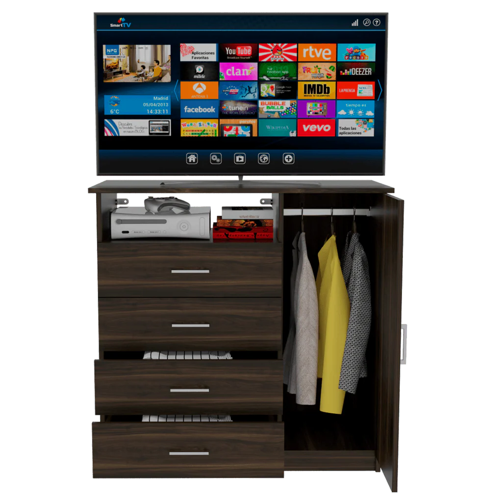 Organizador Barlovento Caoba, con Cuatro Cajones y una puerta - Image 2