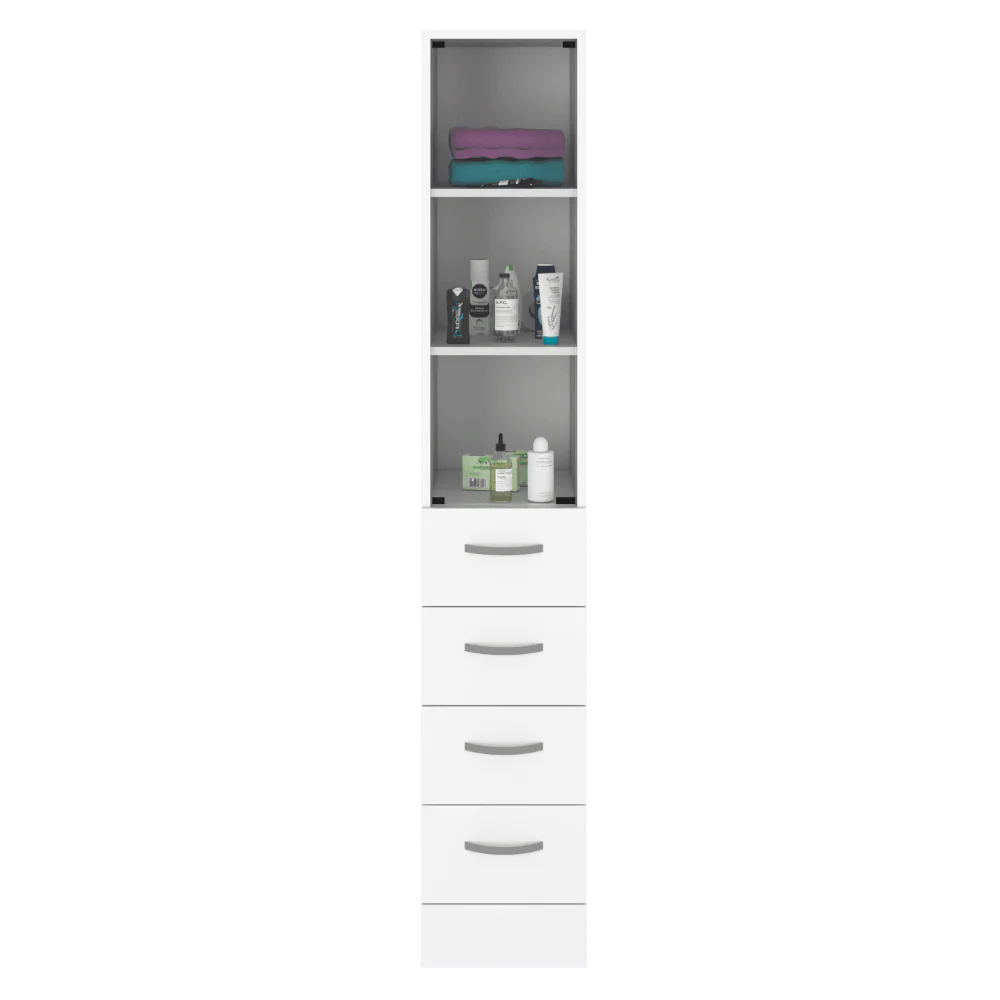 Organizador de Baño Picasso, Blanco, con Cuatro Cajones Deslizables ZF - Image 2