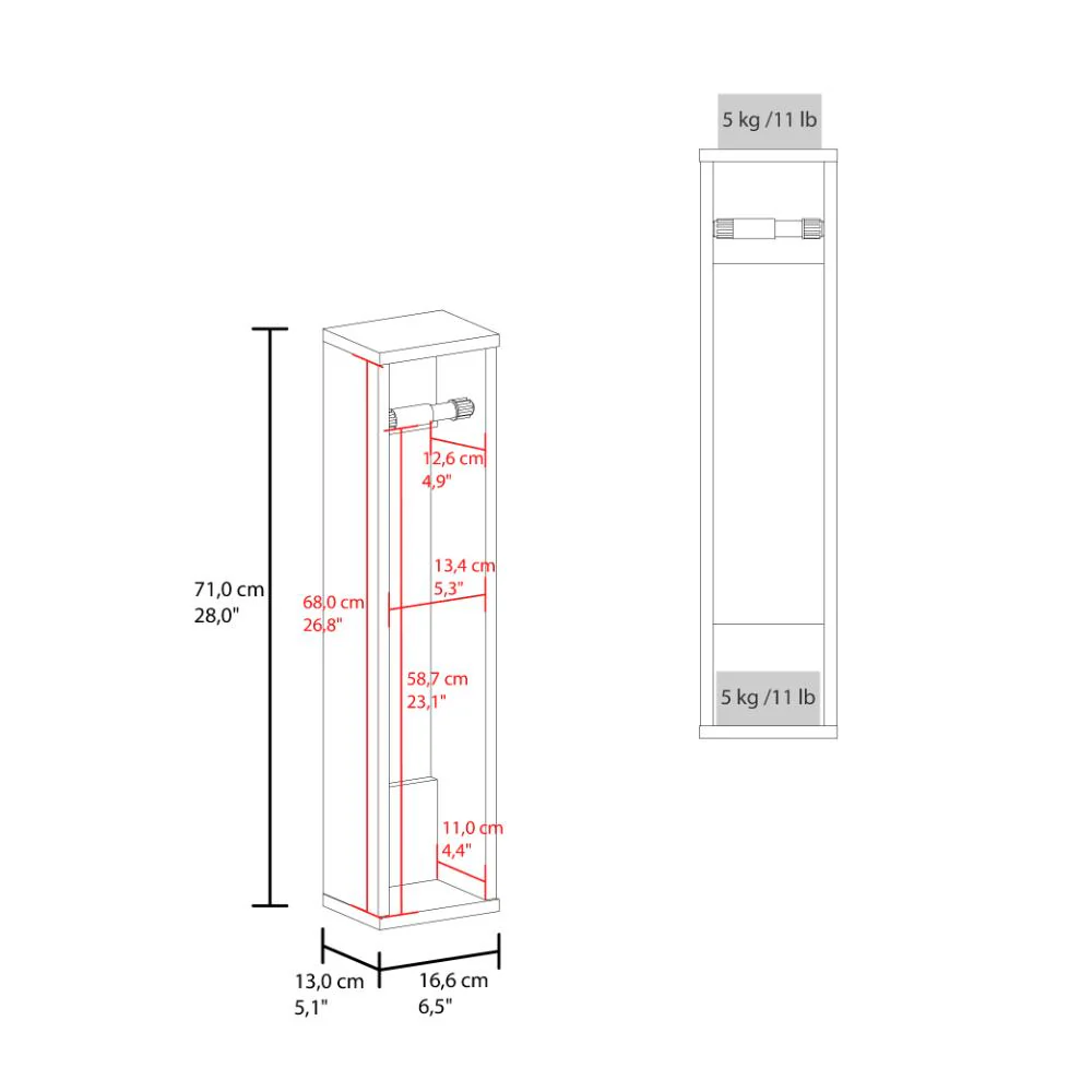Organizador de Papel Balí, Blanco, para Cuatro Rollos ZF - Image 7