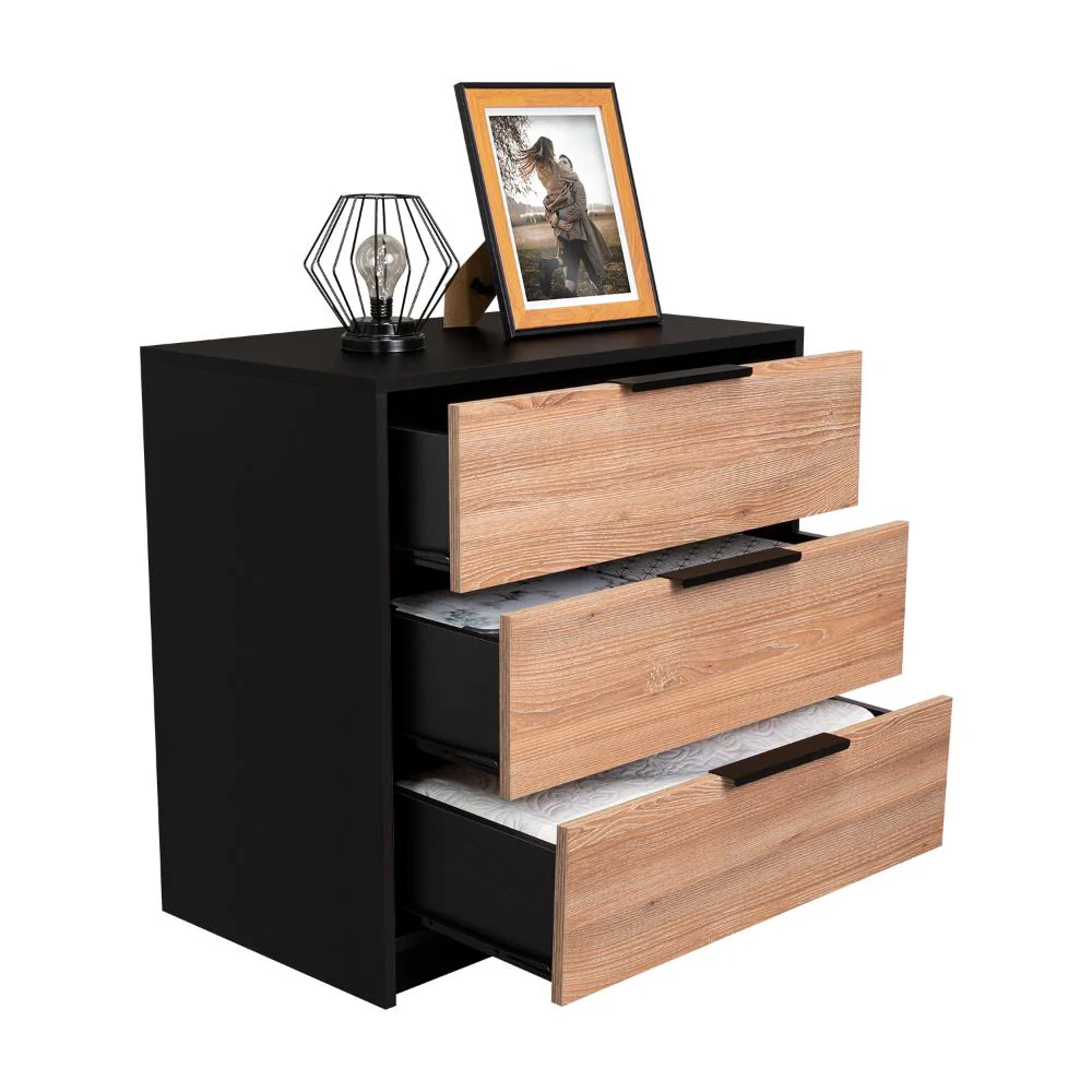 Organizador Wesley, Wengue y Miel, con tres Cajones ZF - Image 2