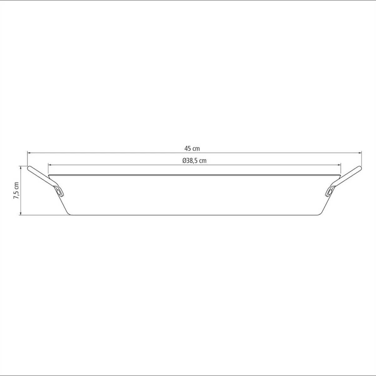 Paellera de cocina antiadherente grafito 38 cm Tramontina - Image 6
