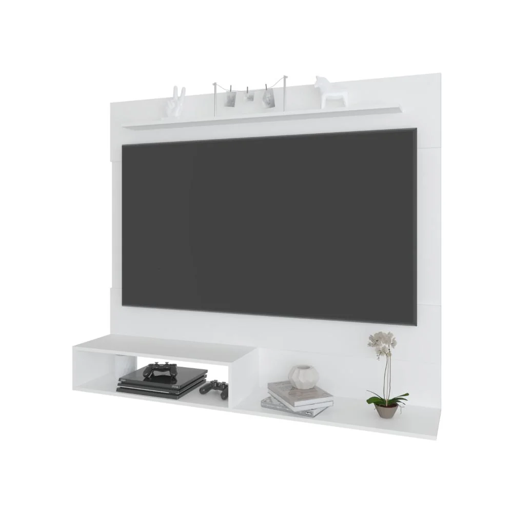 Panel de Tv Ascher, Blanco, con Espacio Para Televisor de Hasta 55 Pulgadas ZF