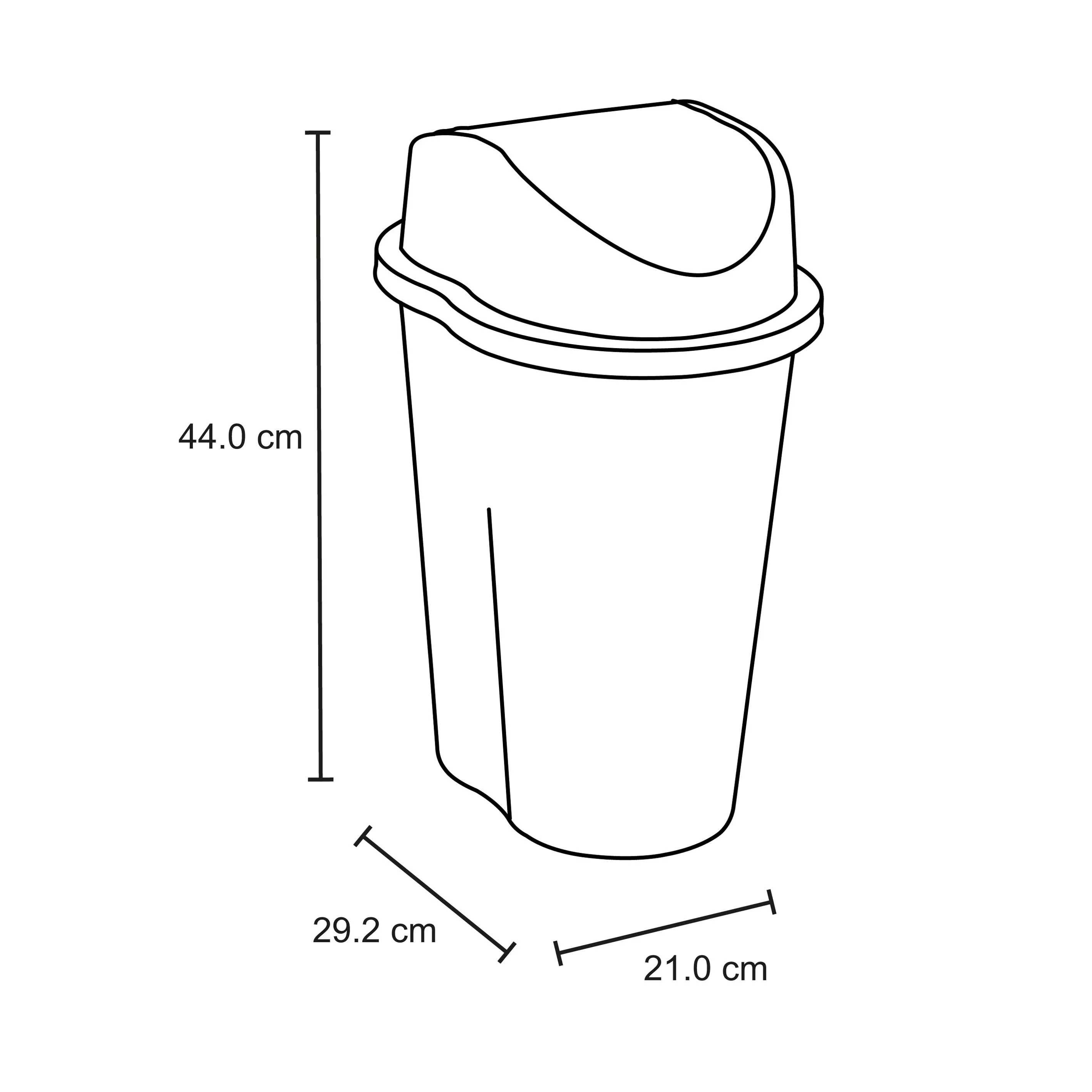 Papelera style tapa vaiven 10 litros verde marca Rimax - Image 3