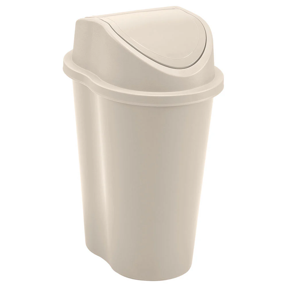 Papelera style tapa vaiven 5 litros taupe marca Rimax