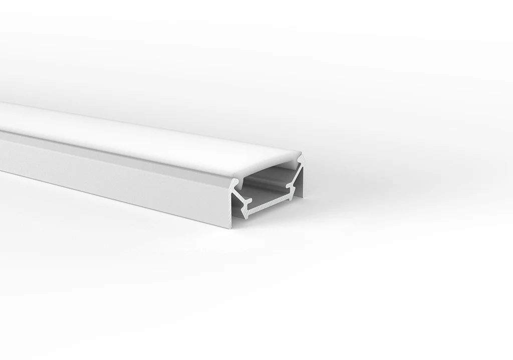 Perfil led de sobreponer con difusor x 3m