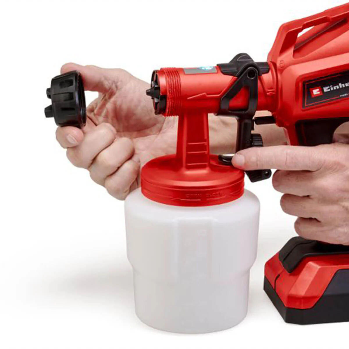 Pistola para pintar inalámbrica 18 V 800 ml+ batería (4.0 ah) + cargador marca Einhell - Image 5