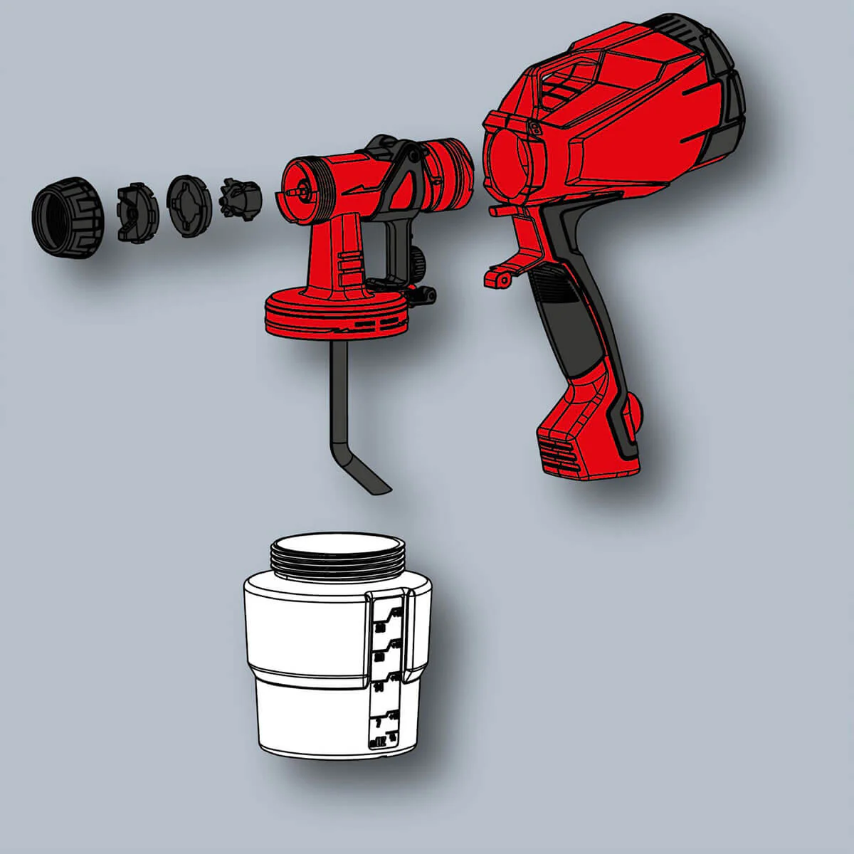 Pistola de pintar eléctrica 500 watts 1000 ml marca Einhell - Image 5