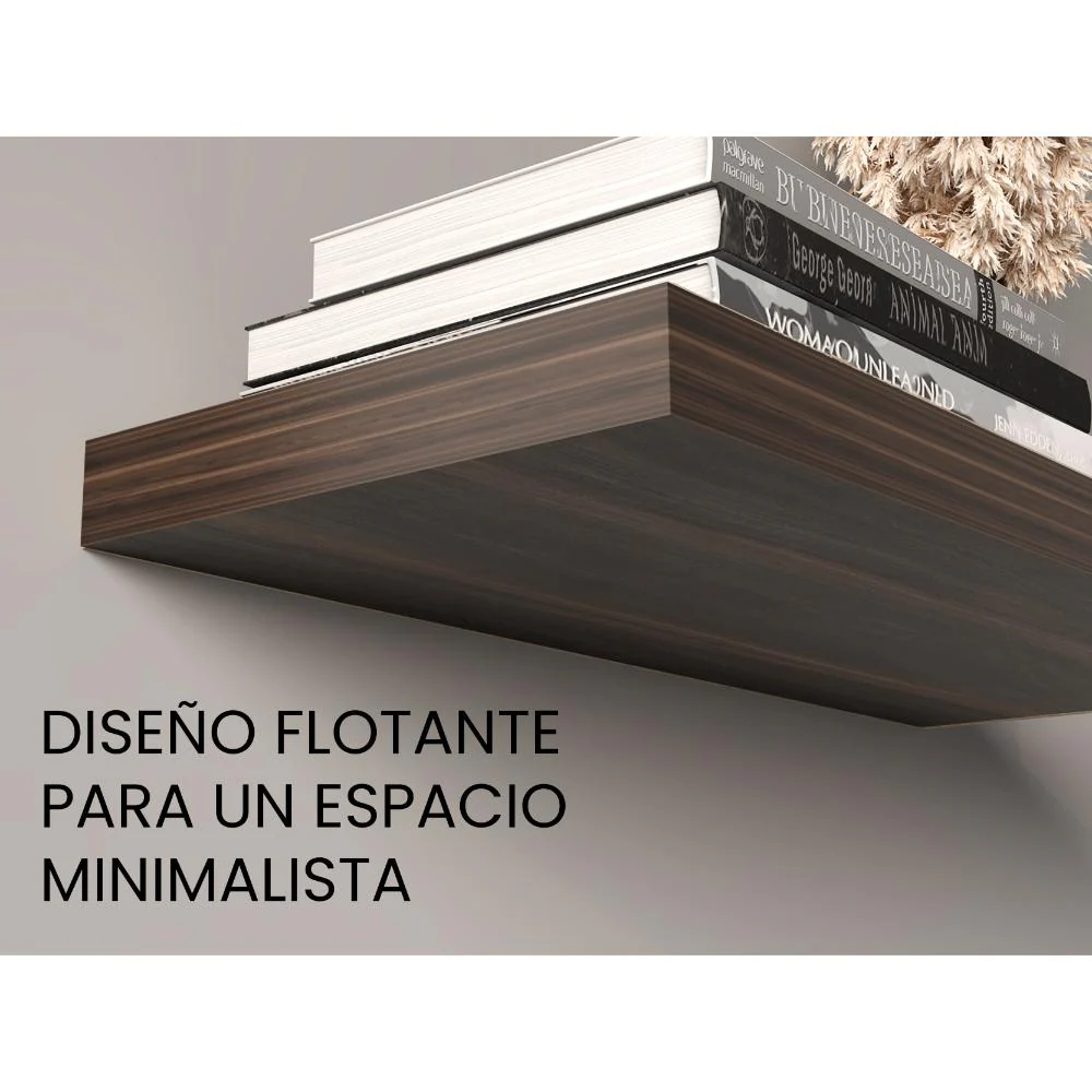 Repisa Flotante Maca, Caoba, con espacio para ubicar objetos - Image 4