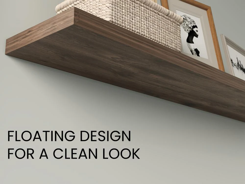 Repisa Flotante Shelf 120, Nogal, con espacio para colocar objetos decorativos X2 unidades ZF - Image 4
