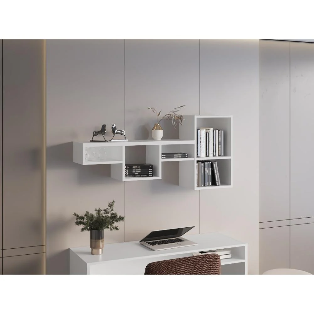 Repisa Frello, Blanco, de Cinco Espacios Para Ubicar Objetos ZF - Image 3
