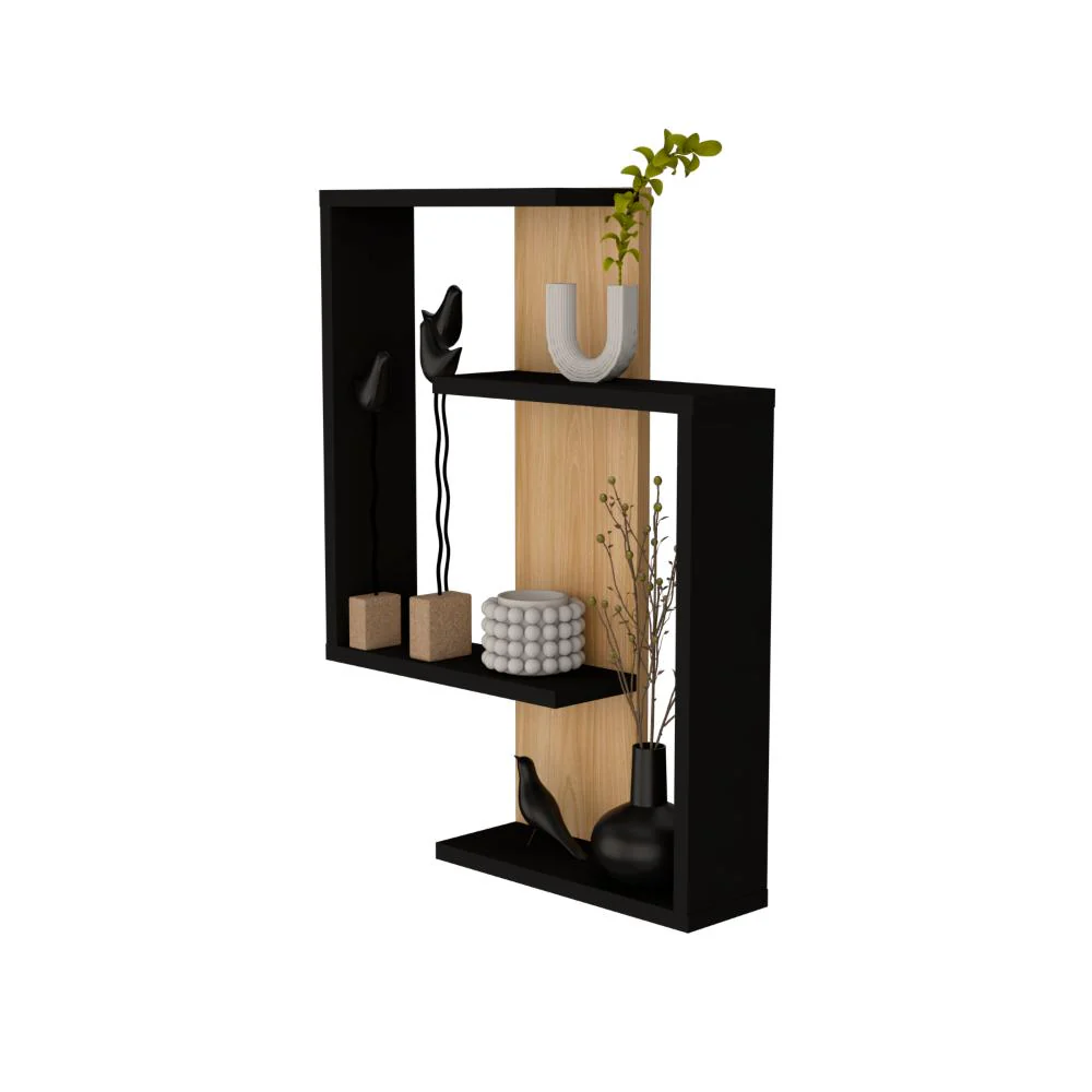 Repisa Space, Fresno Europeo y Wengue, con espacio para ubicar elementos decorativos - Image 3