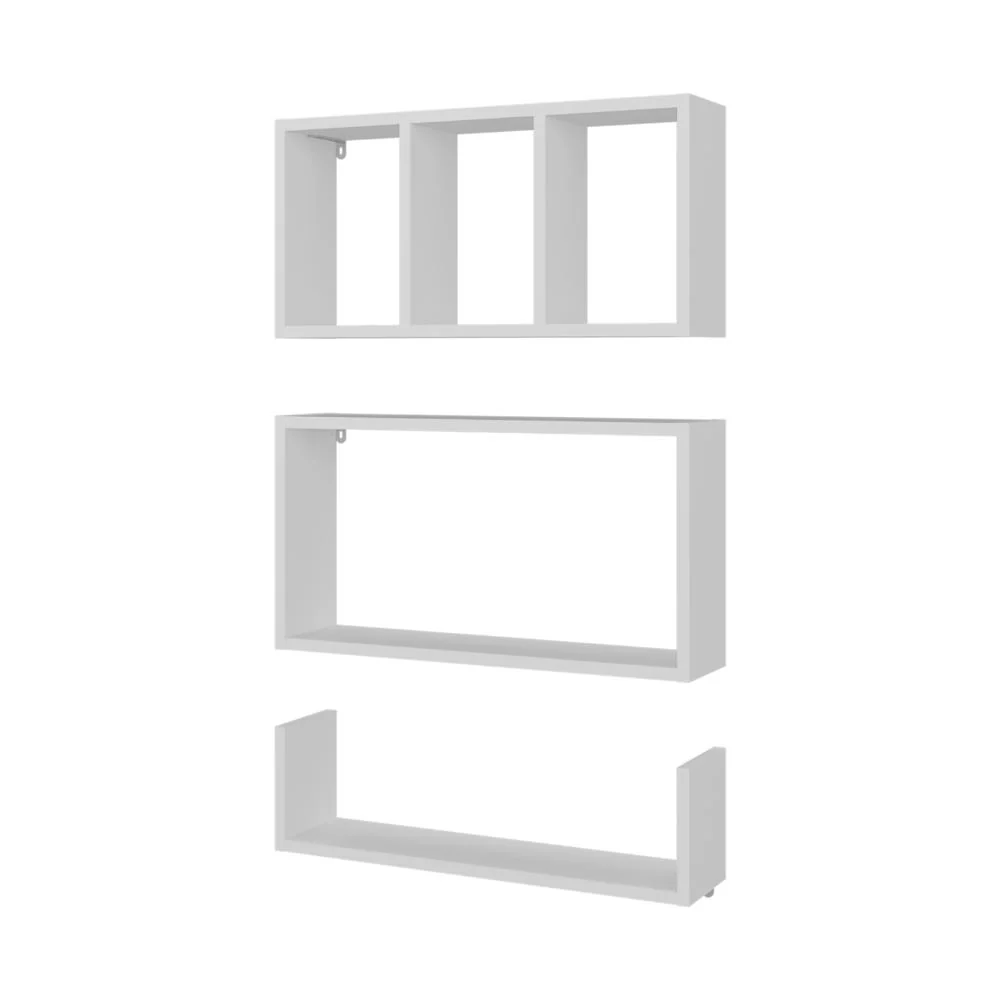 Repisa Trego, Blanco Duqueza, con espacio para ubicar objetos decorativos ZF - Image 5