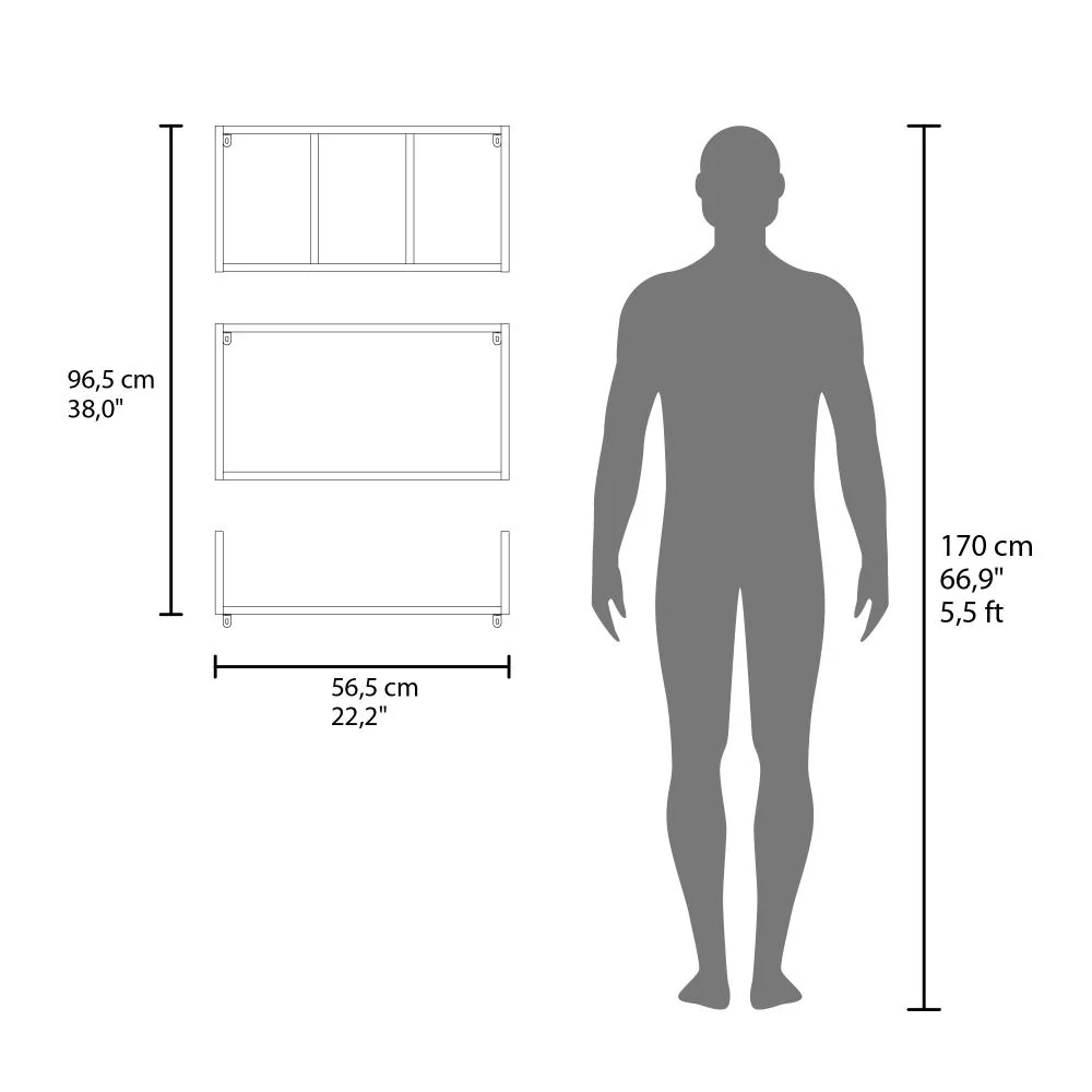 Repisa Trego, Blanco Duqueza, con espacio para ubicar objetos decorativos ZF - Image 6