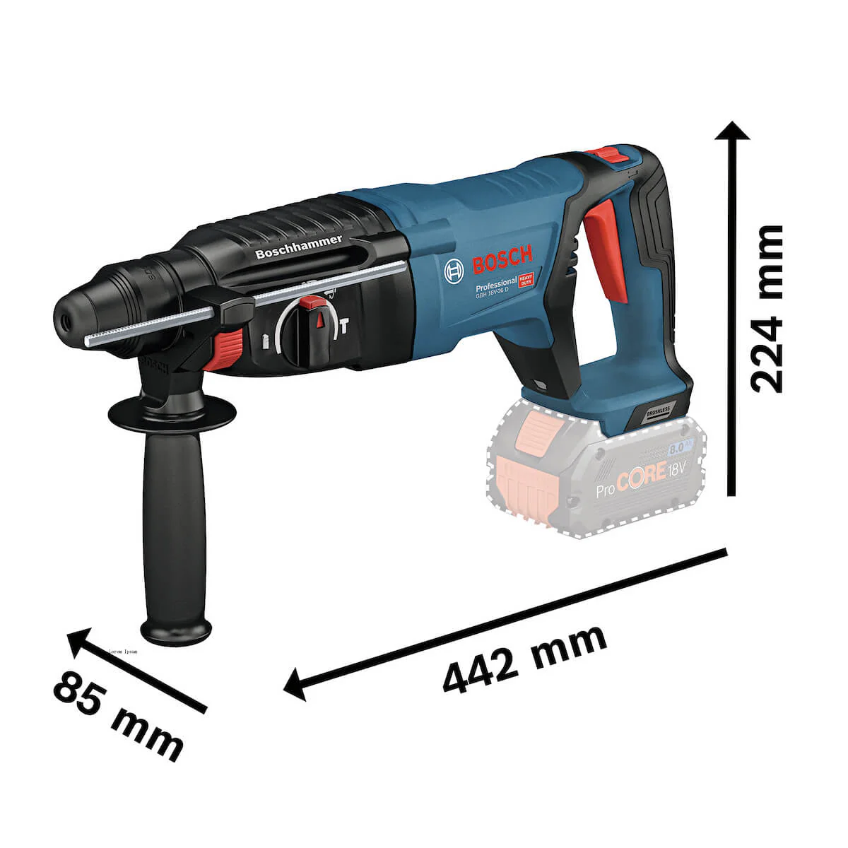 Rotomartillo brushless 18 V sin batería ni cargador – diseño compacto - Image 5