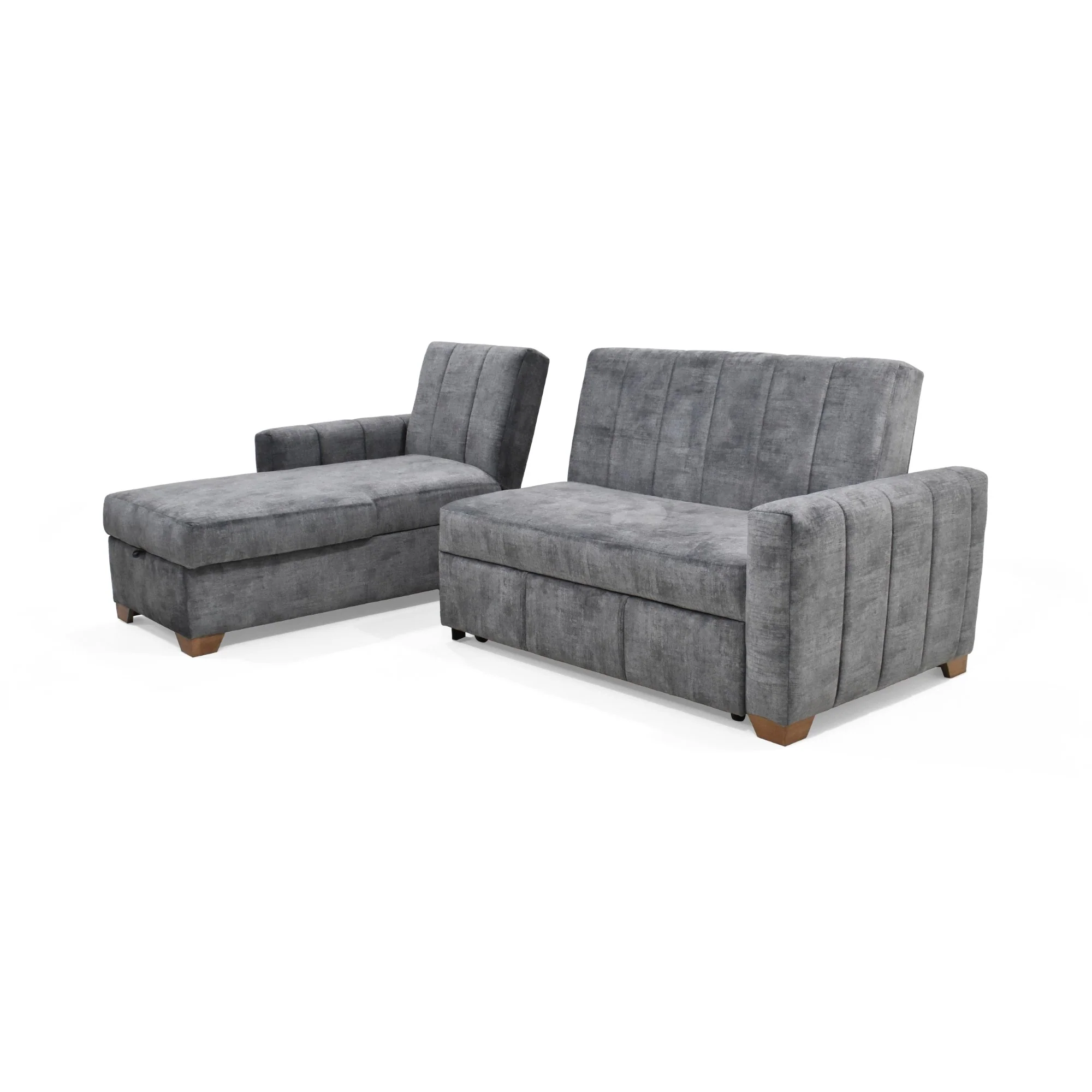 Sala en L Apolo Derecho 220x160x92 con Baul Gris - Image 5