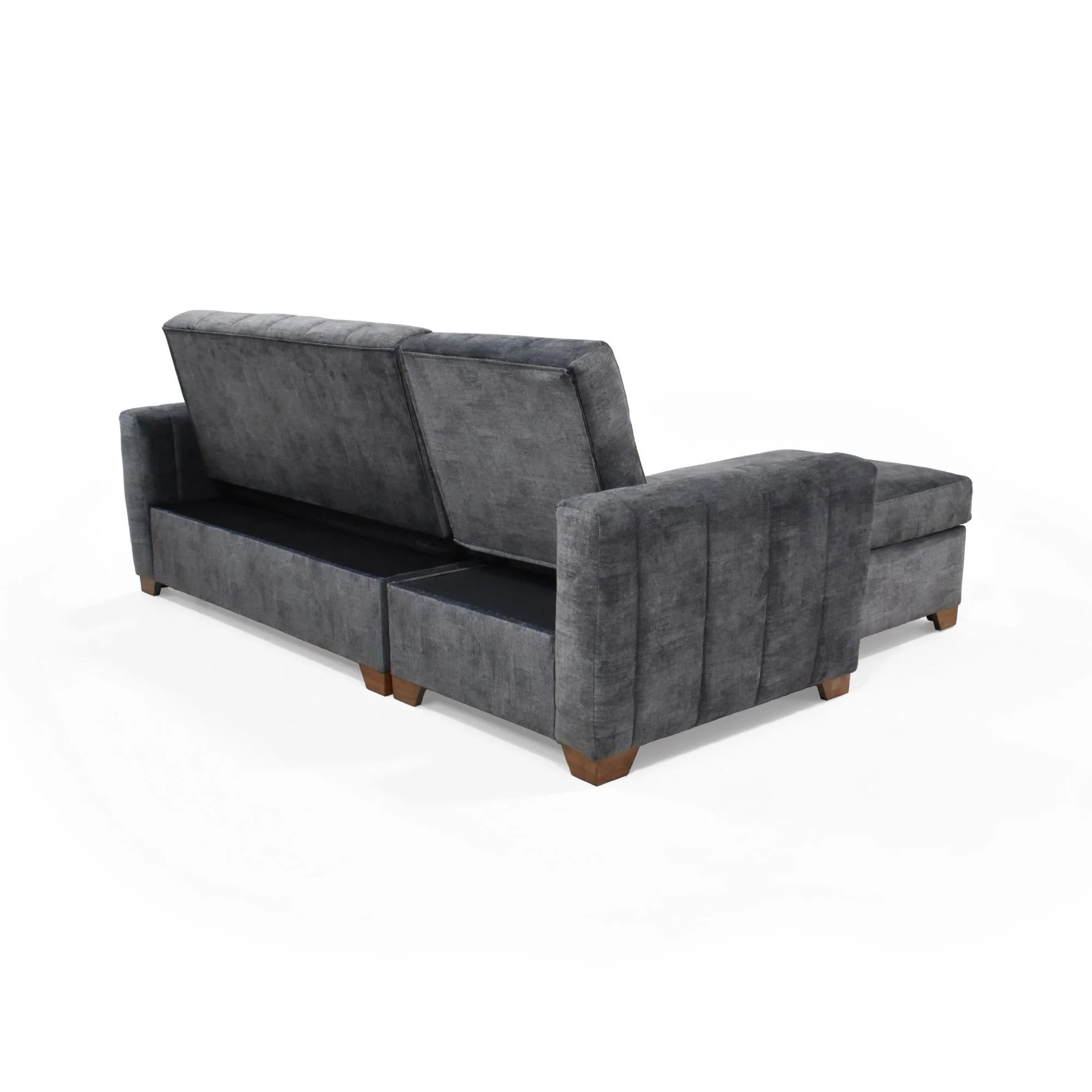 Sala en L Apolo Derecho 220x160x92 con Baul Gris - Image 6