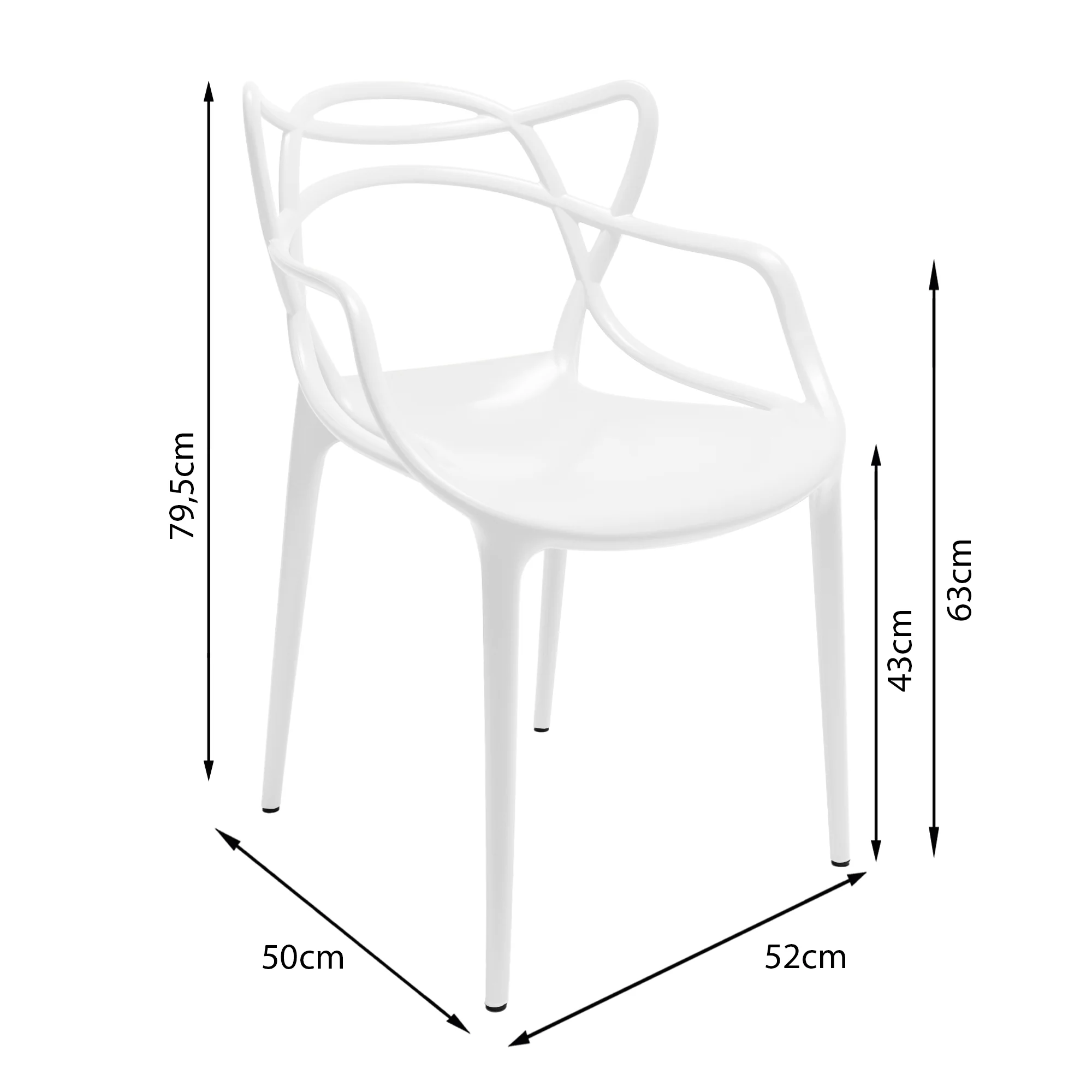 Set de 2 sillas exterior sidney con brazos blanco  marca Boxbit - Image 6