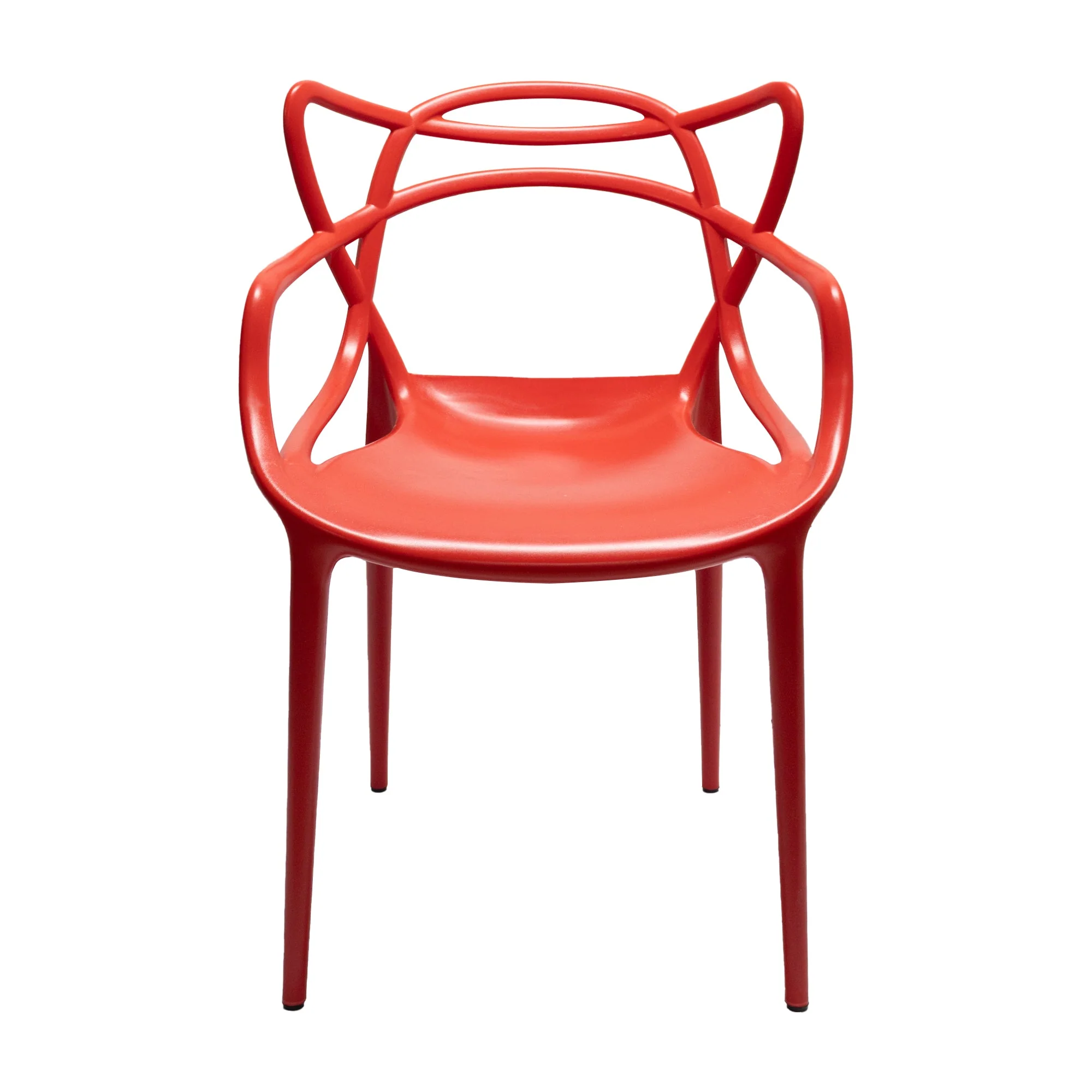 Set de 4 sillas exterior sidney con brazos rojo marca Boxbit - Image 3