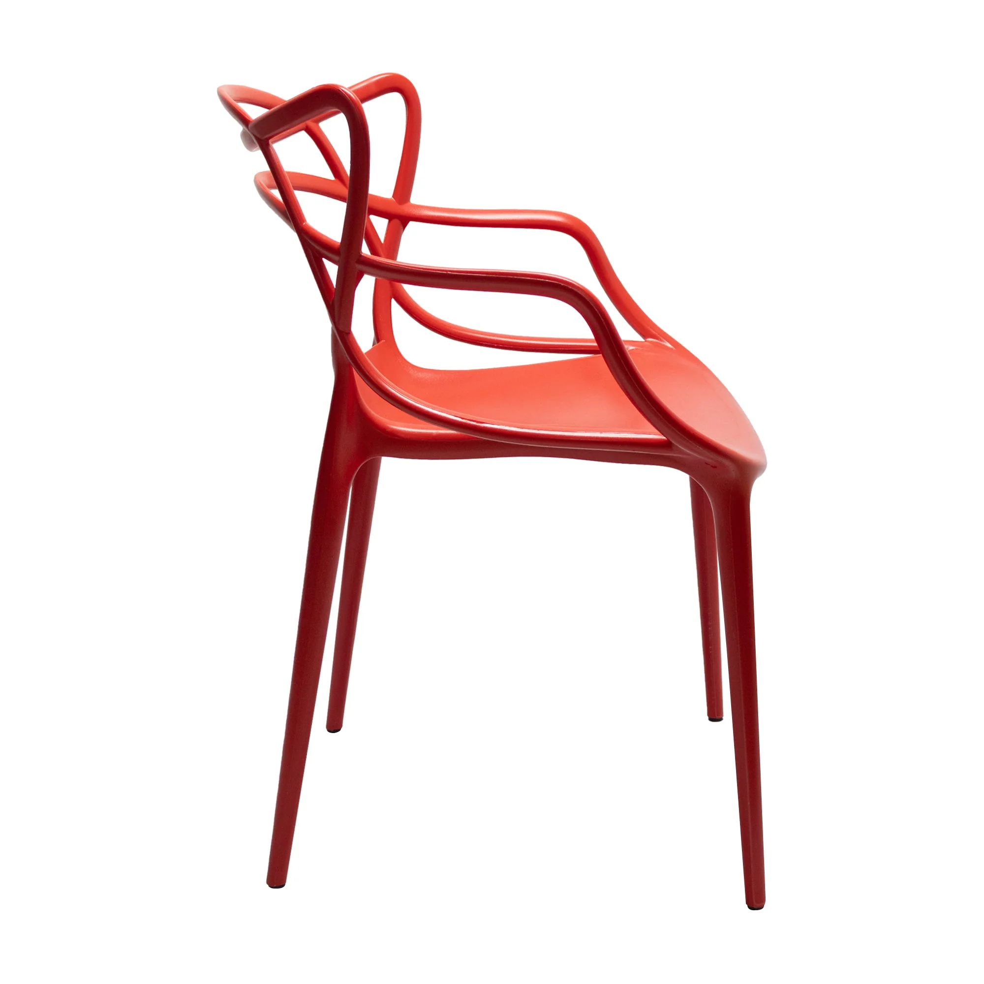 Set de 4 sillas exterior sidney con brazos rojo marca Boxbit - Image 4