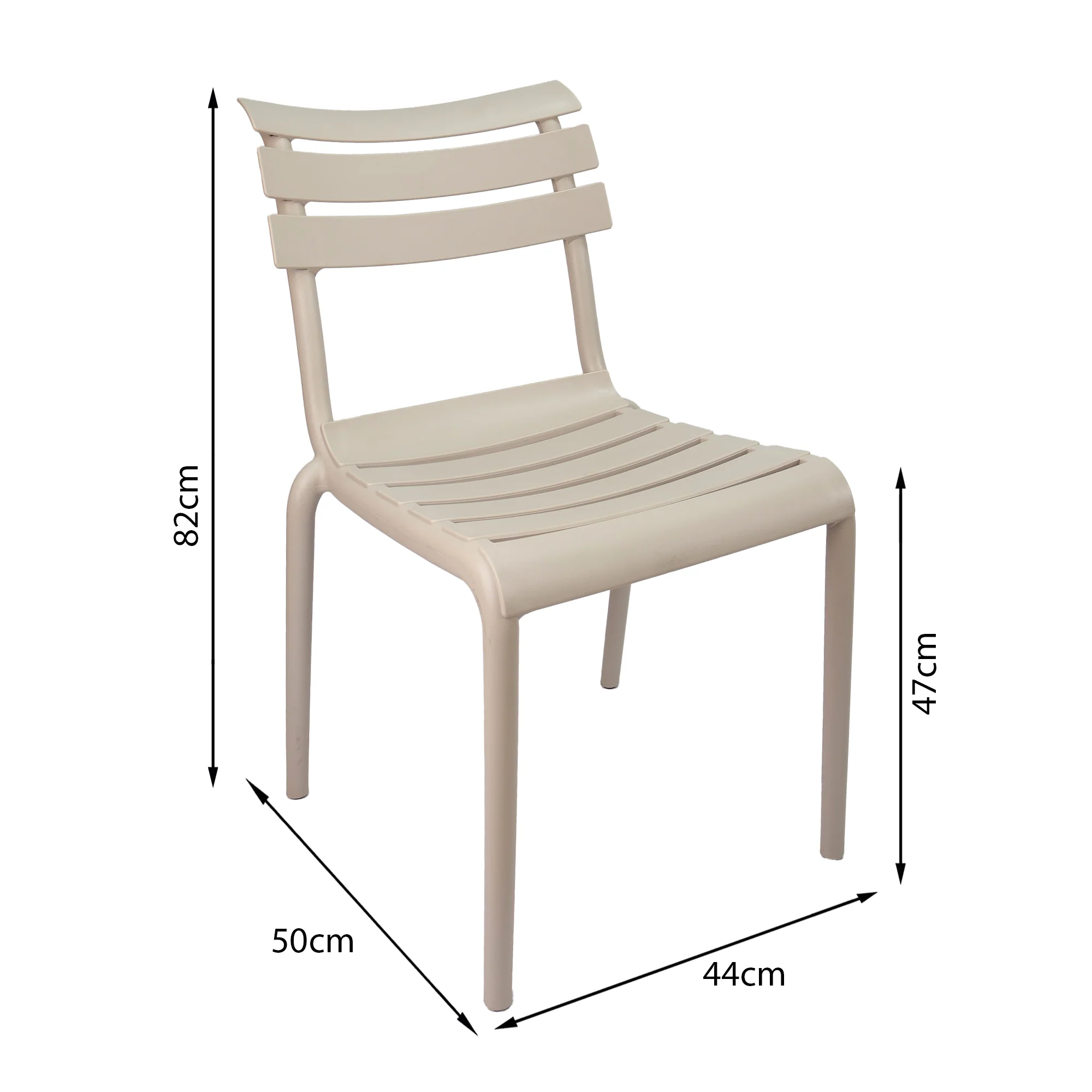 Set de 4 sillas exterior venecia sin brazos beige  marca Boxbit - Image 3