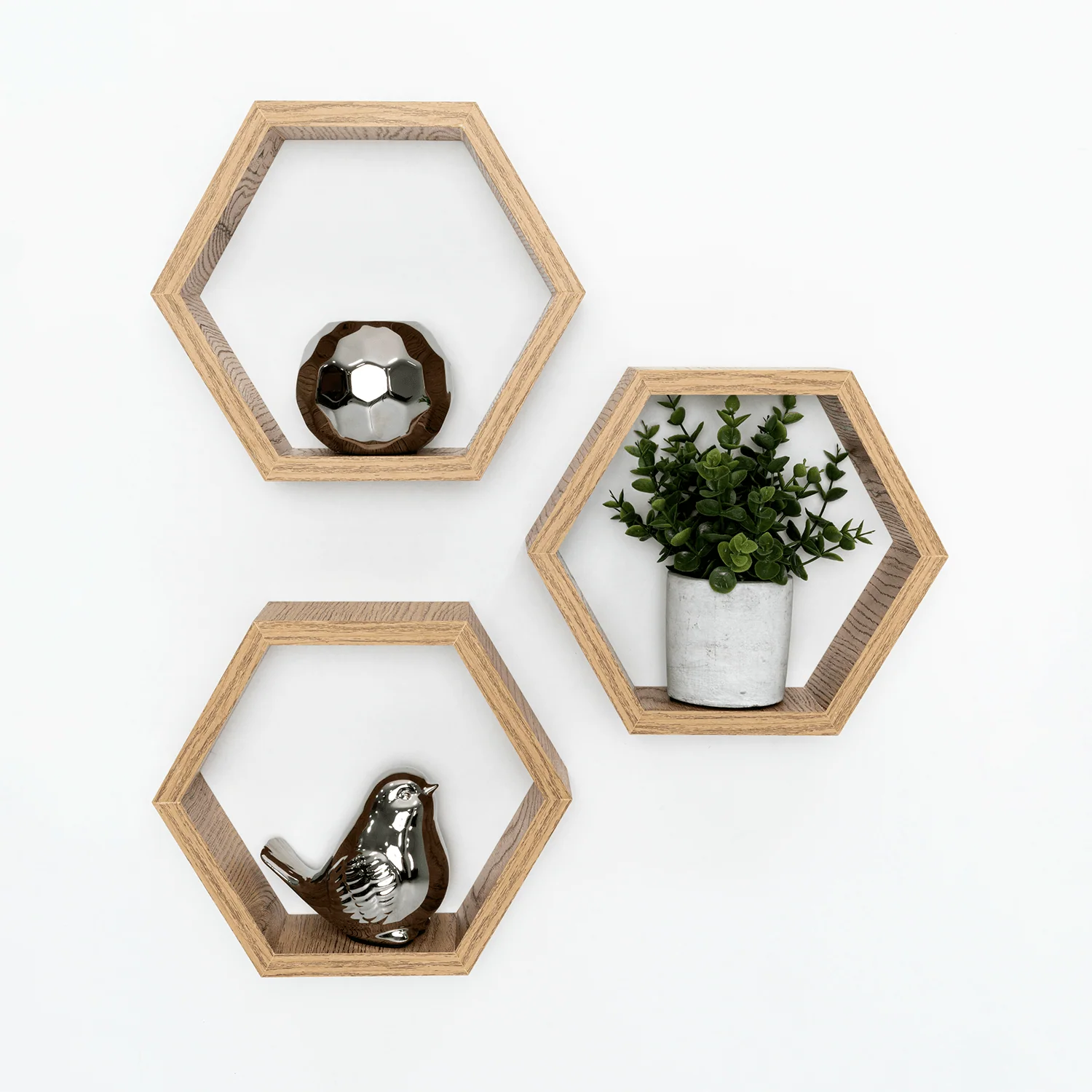 Set de Repisas Hexagonal Hades, Beige, X 3 Unidades - Image 4