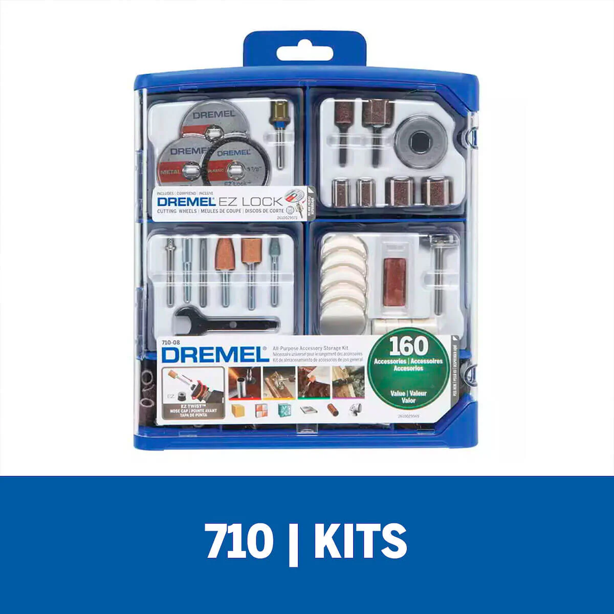 Set de accesorios De Mototool 710 de 160 Piezas Dremel
