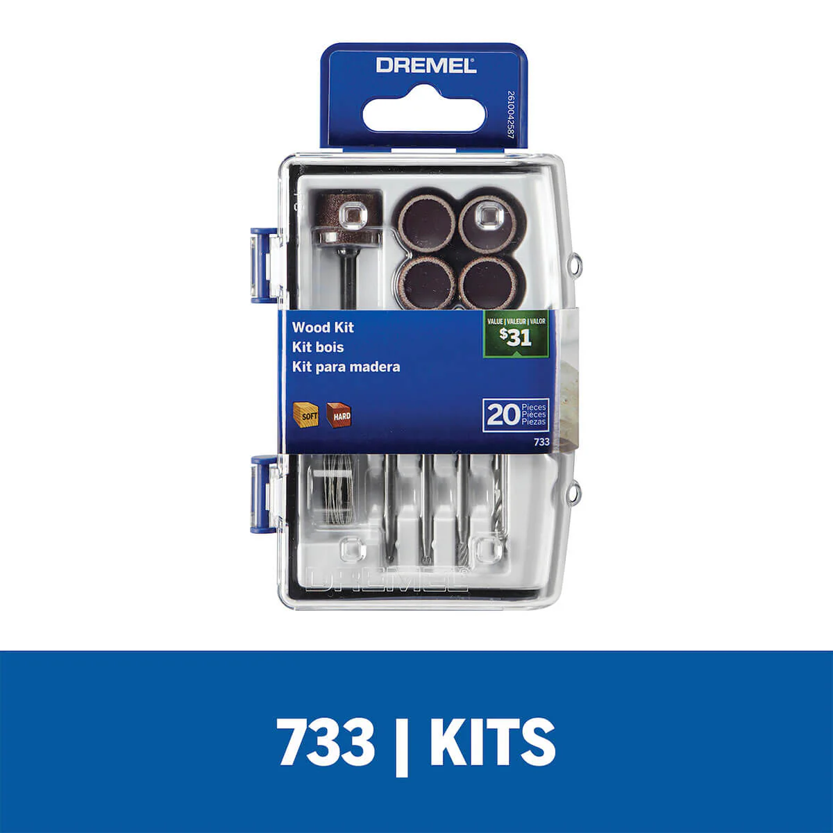 Set de Accesorios De Mototool 733 de 20 Piezas Dremel