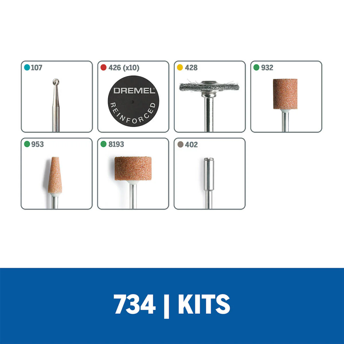Set de accesorios de mototool 734 de 16 Piezas Dremel - Image 3