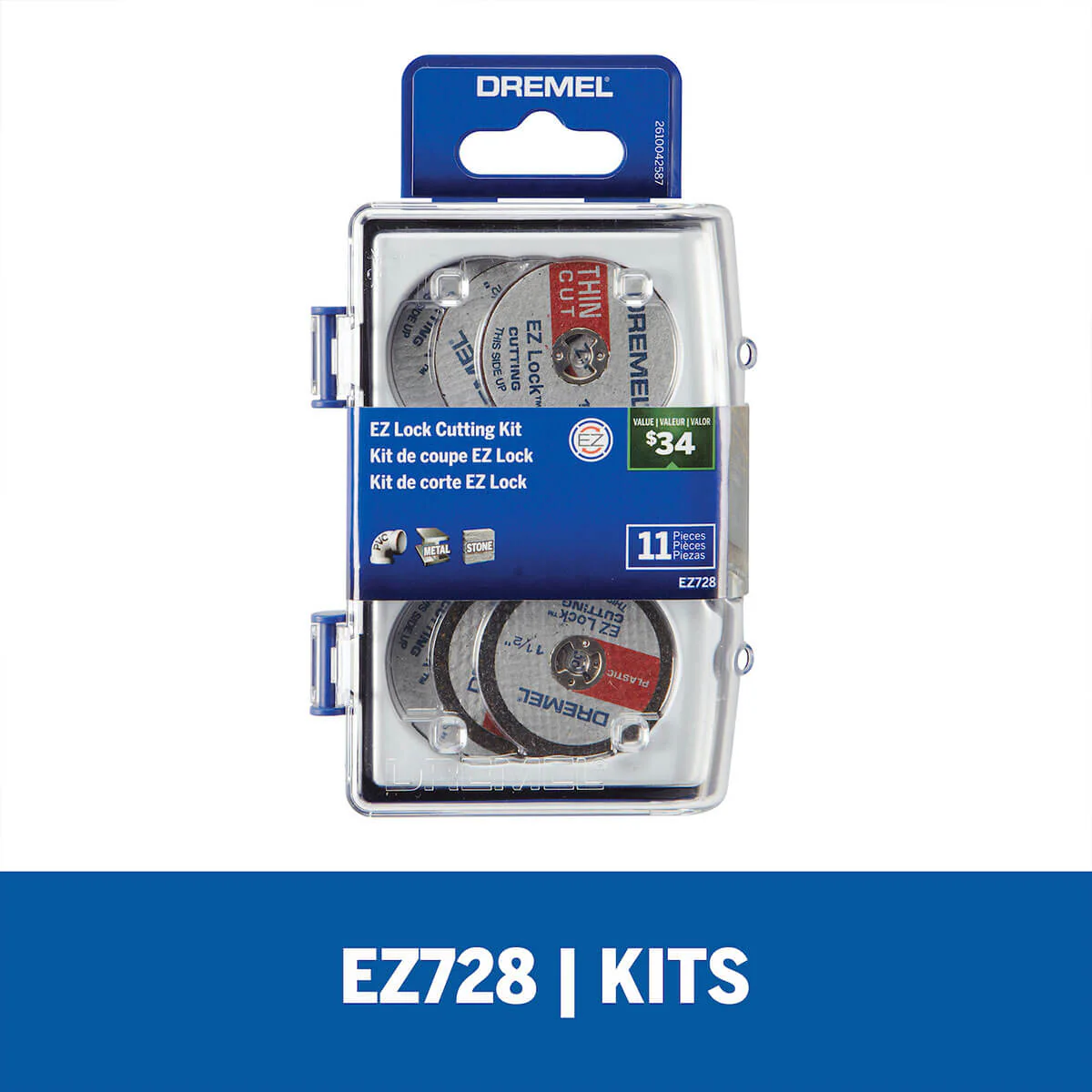 Set de accesorios de mototool EZ728 de 11 Piezas Dremel
