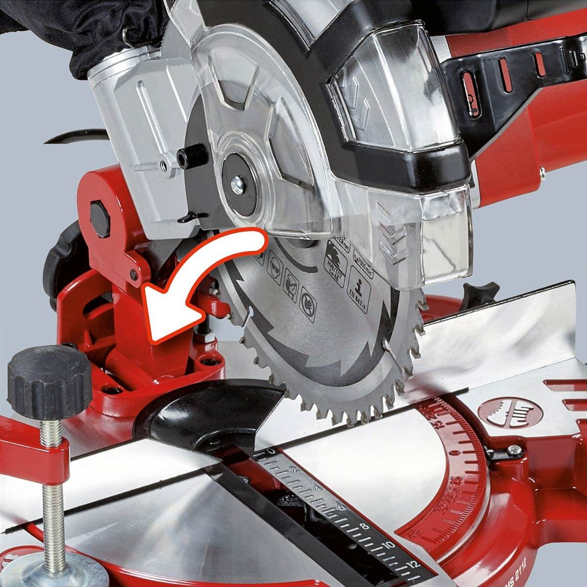Sierra acolilladora 8" 1400 watts 5.000 rpm marca Einhell - Image 3