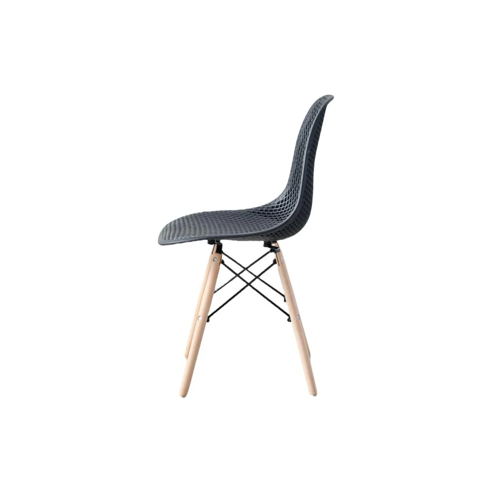 Silla Aira, Color Negro, Con espaldar y patas en Madera - Image 9