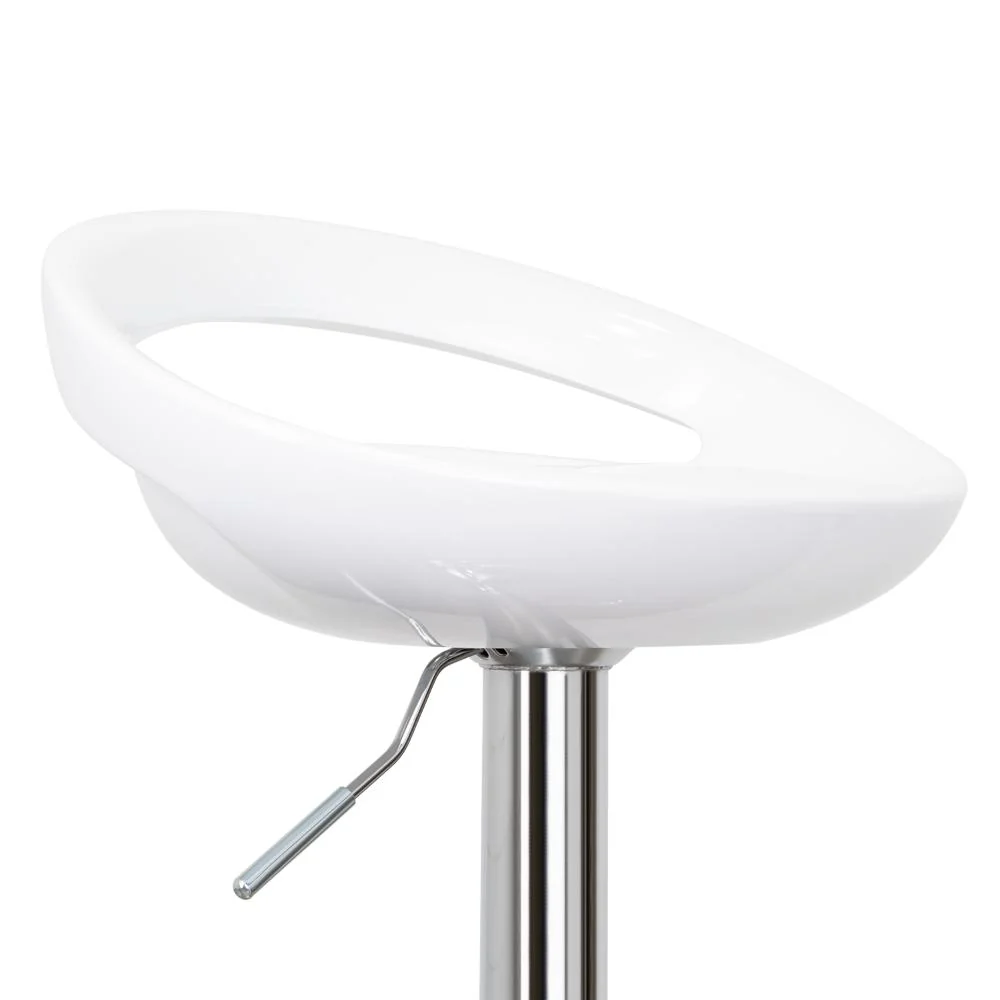 Silla Bar Turón, Blanco, base metal cromado - Image 6