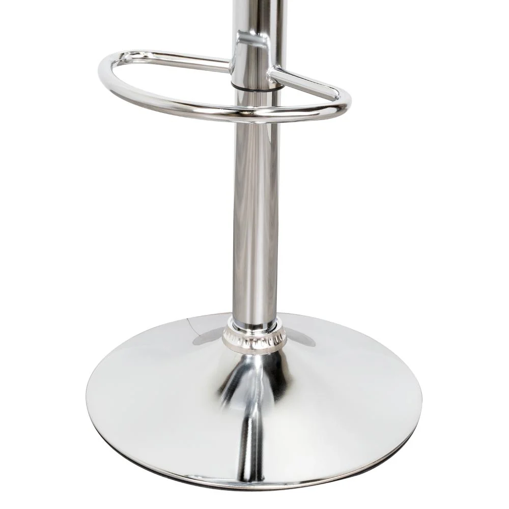 Silla Bar Turón, Blanco, base metal cromado - Image 7