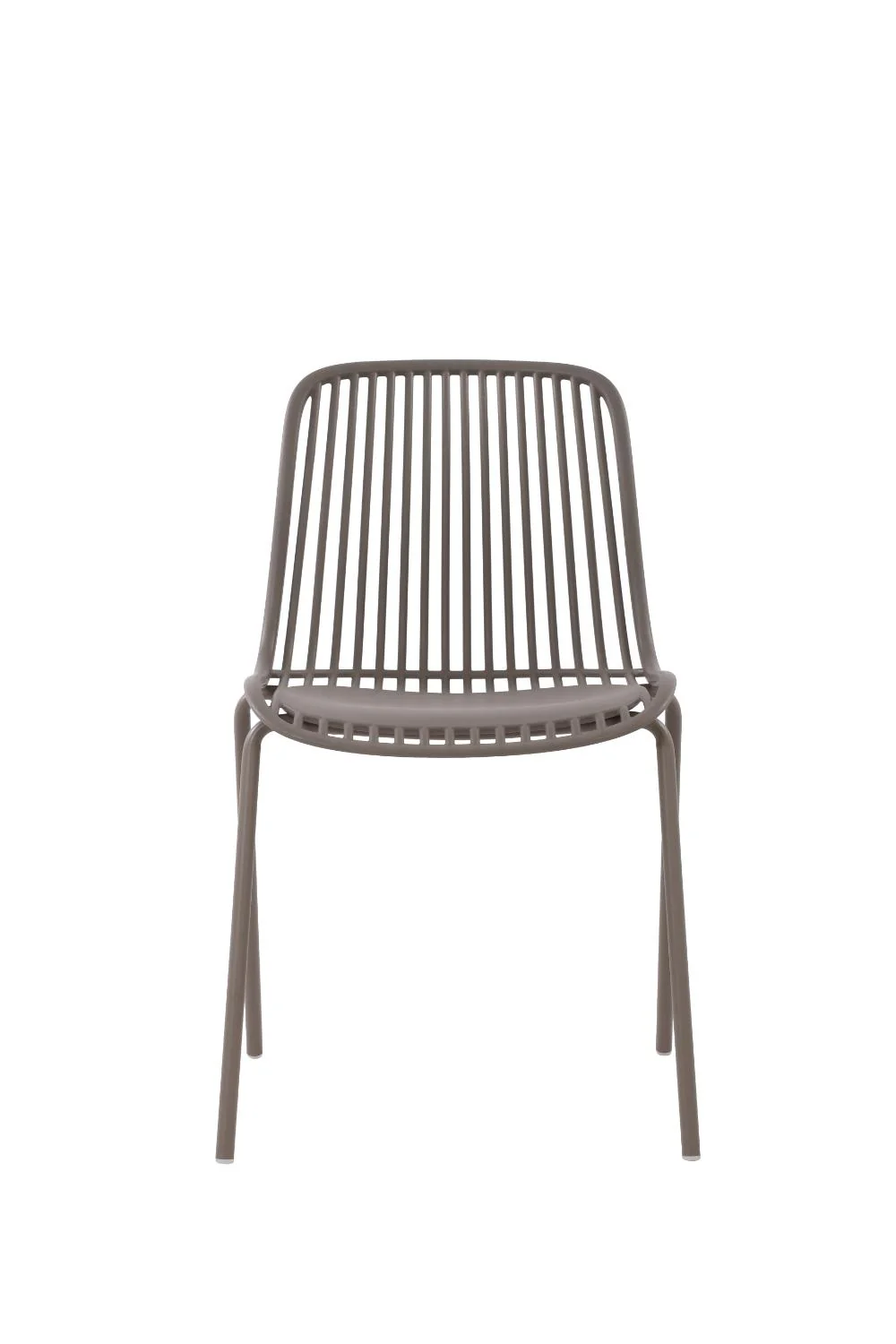 Silla Barcelona, Color Taupe, Con espaldar en lineas diseño moderno - Image 2