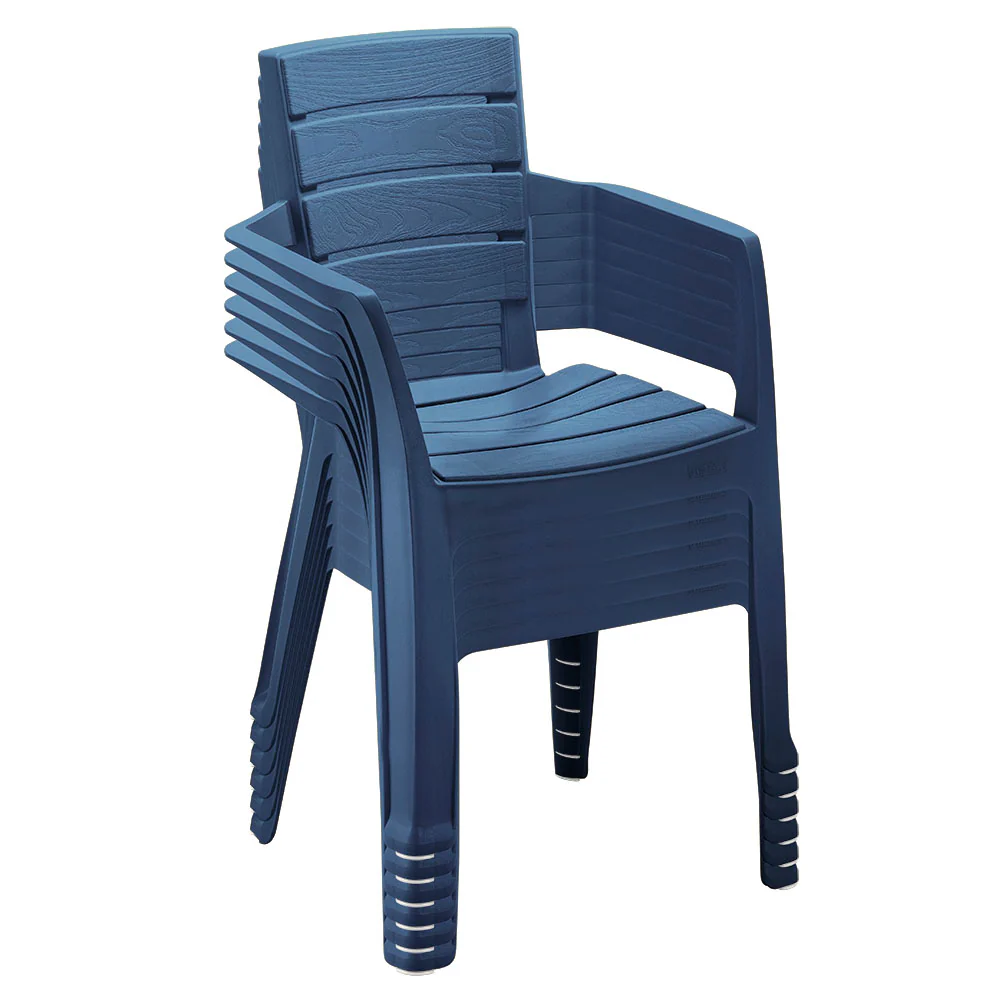 Silla barú con brazos azul petróleo marca Rimax - Image 5