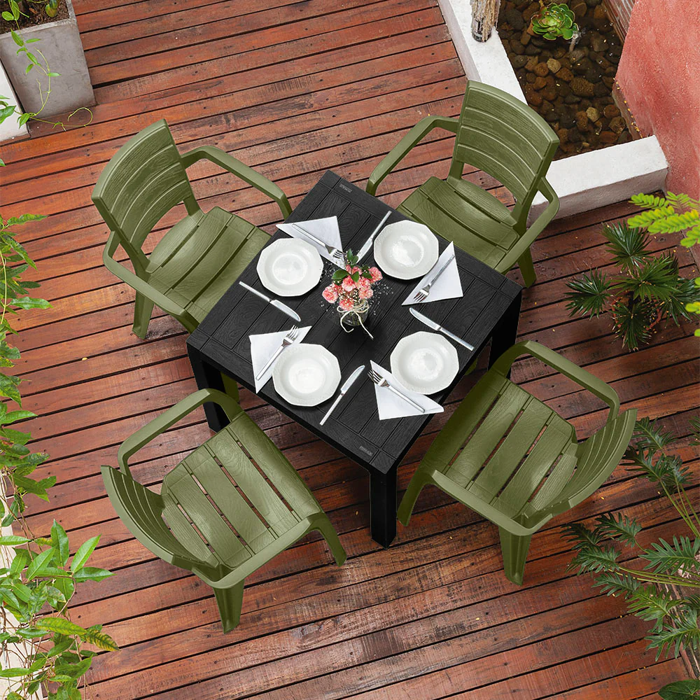 Silla barú con brazos verde selva marca Rimax - Image 2