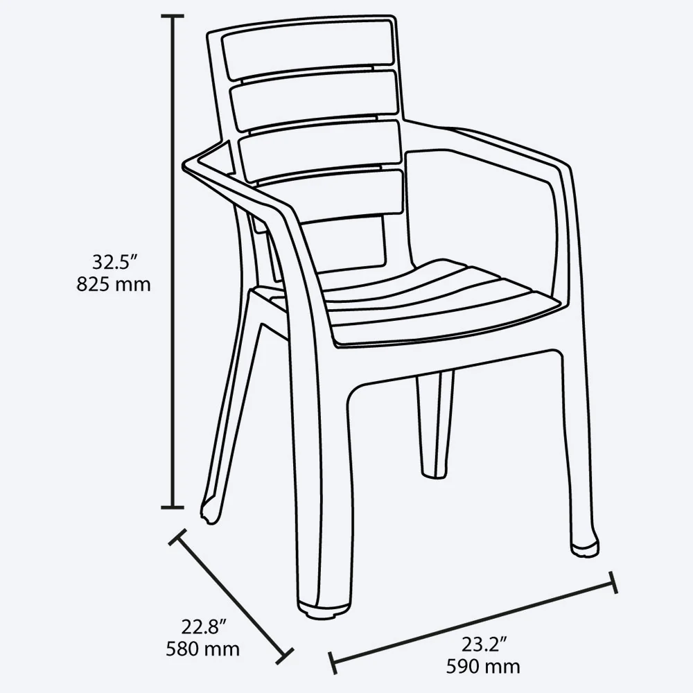 Silla barú con brazos wengue marca Rimax - Image 5