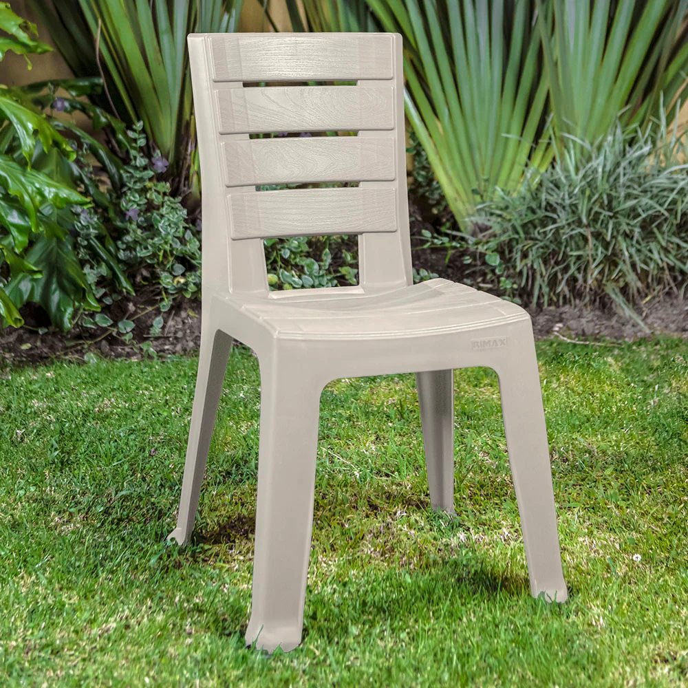Silla barú sin brazos taupe marca Rimax