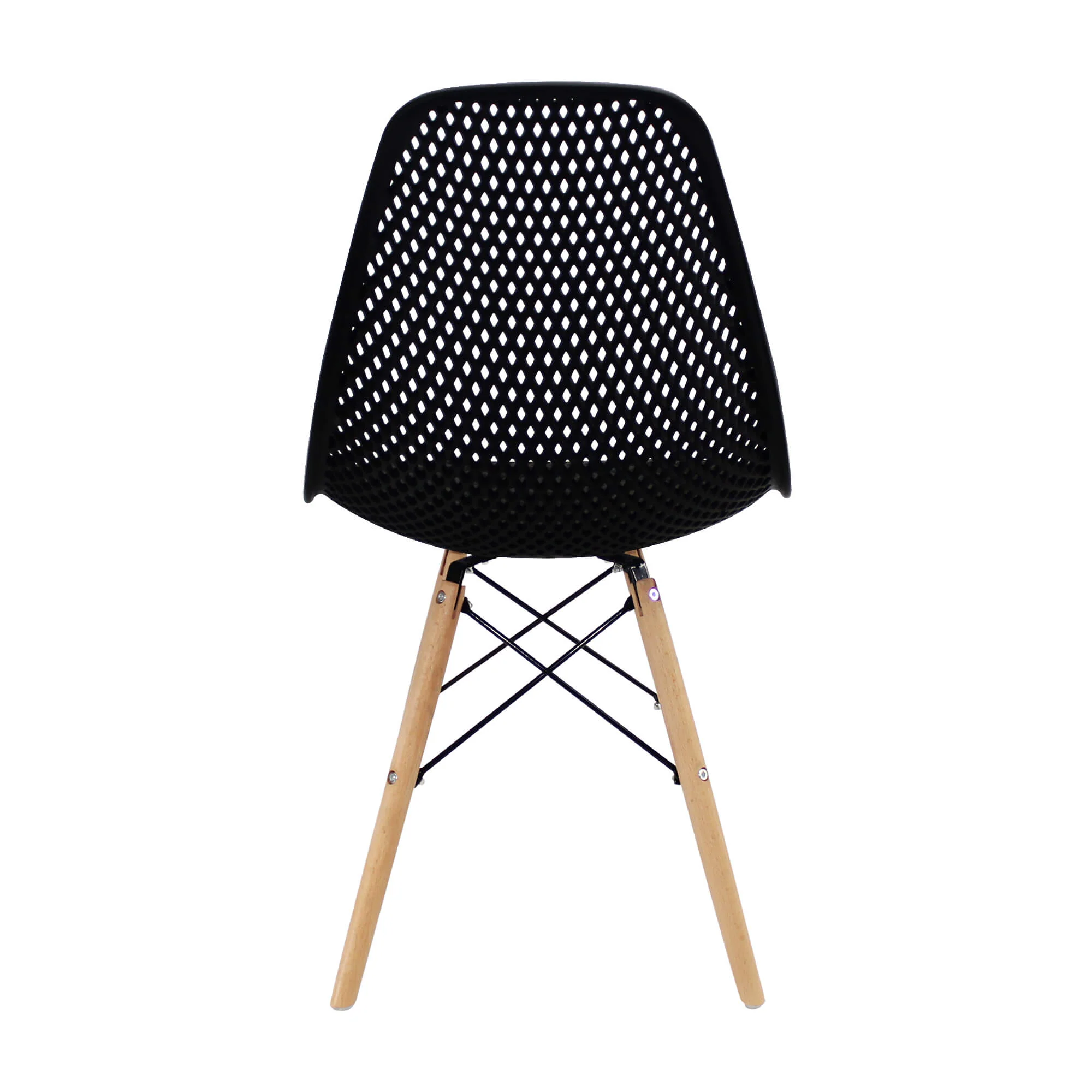 Silla de comedor tipo Eames color negro - Image 4