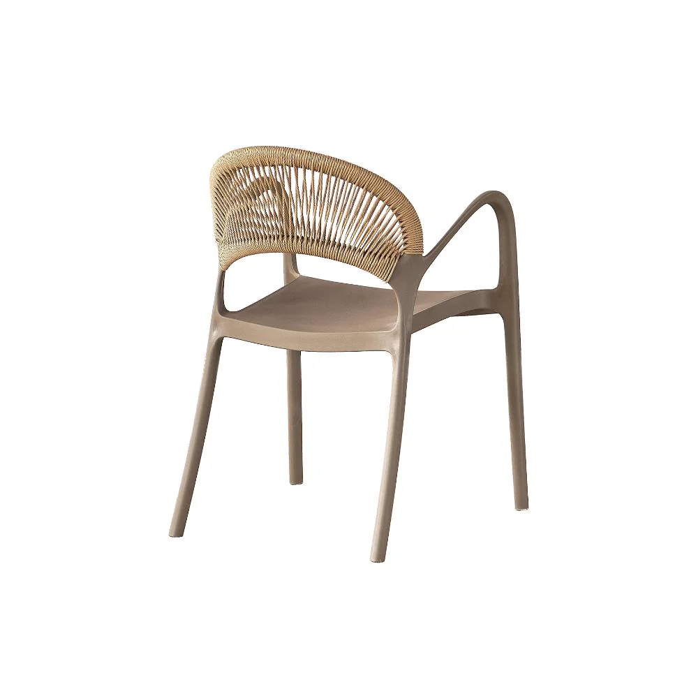 Silla Daytona, Taupe y Café Claro, Con Espaldar, Reposa Brazos y Diseño Minimalista - Image 10