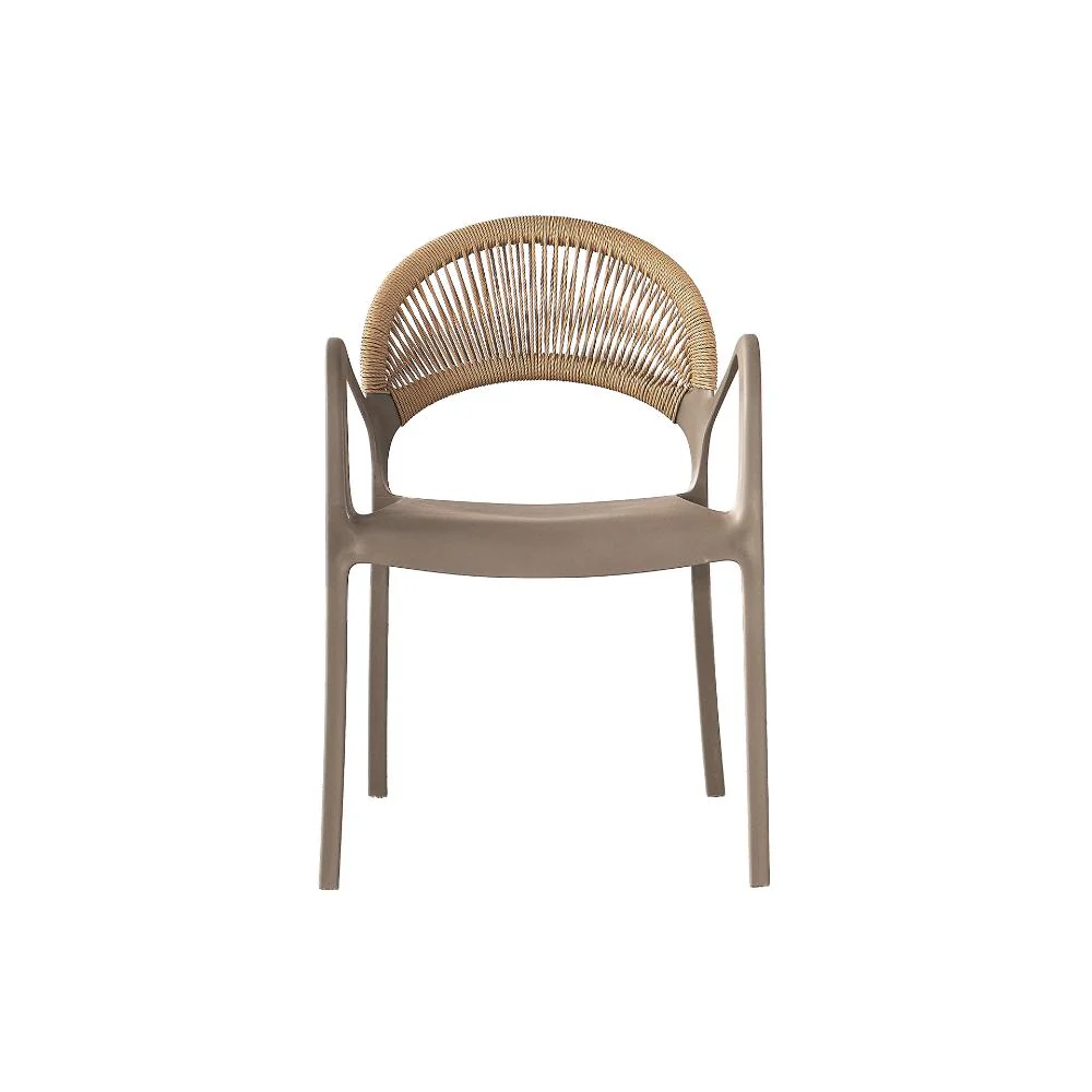 Silla Daytona, Taupe y Café Claro, Con Espaldar, Reposa Brazos y Diseño Minimalista - Image 8