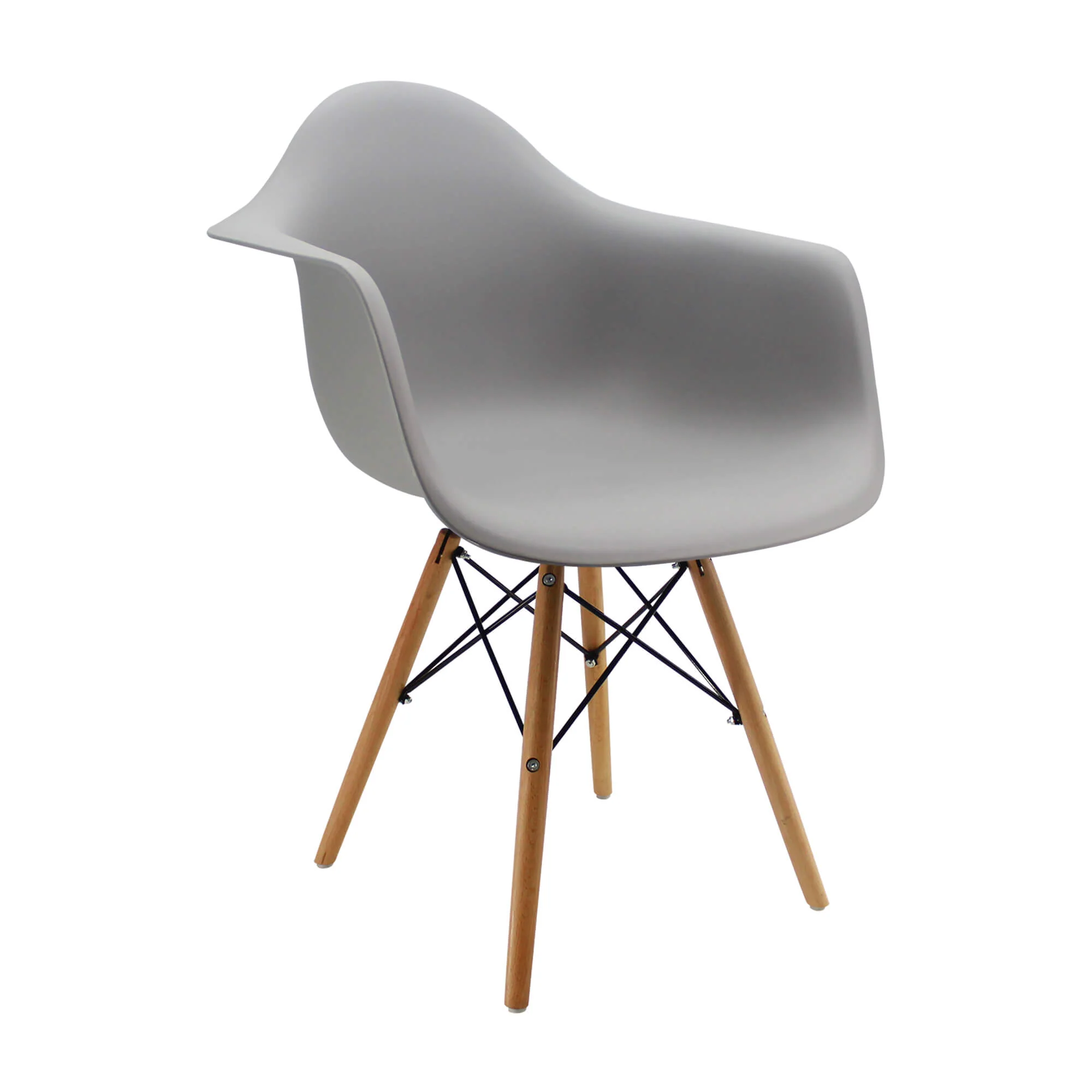 Silla de comedor Eames brazos color gris - Image 2