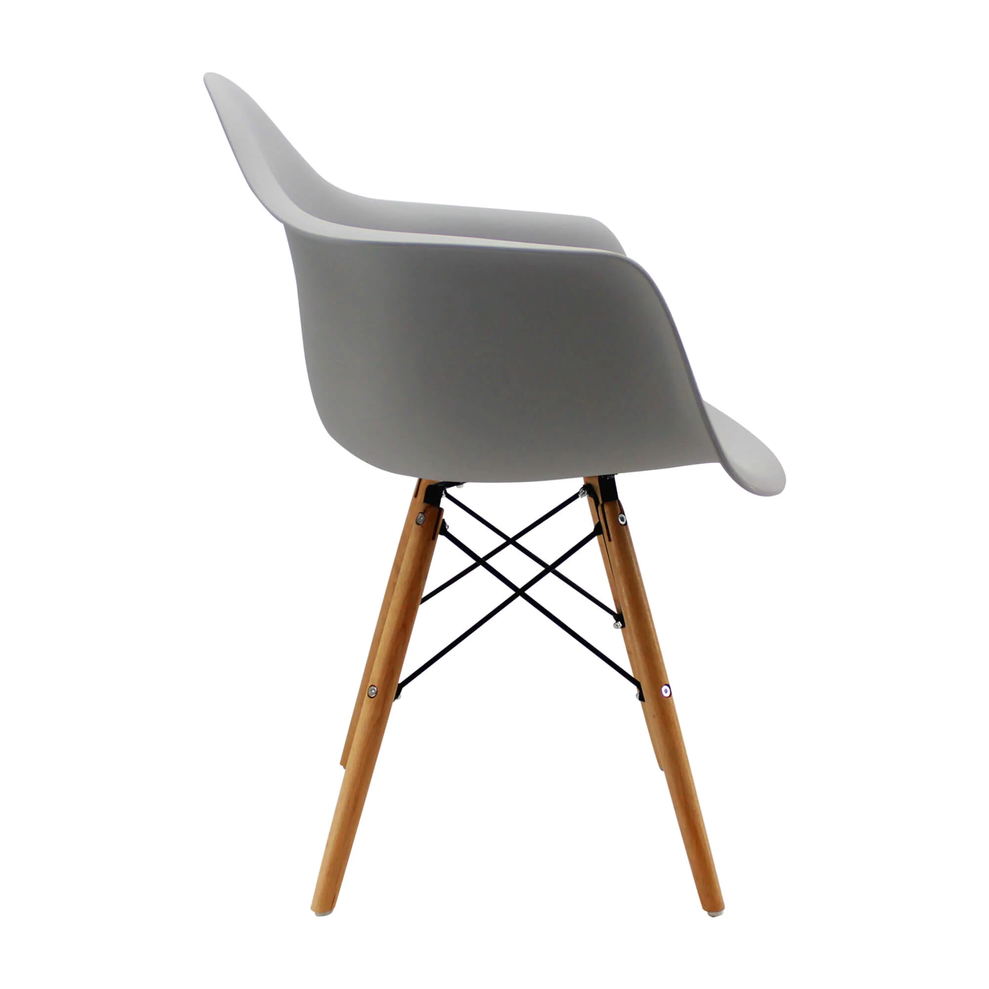 Silla de comedor Eames brazos color gris - Image 4