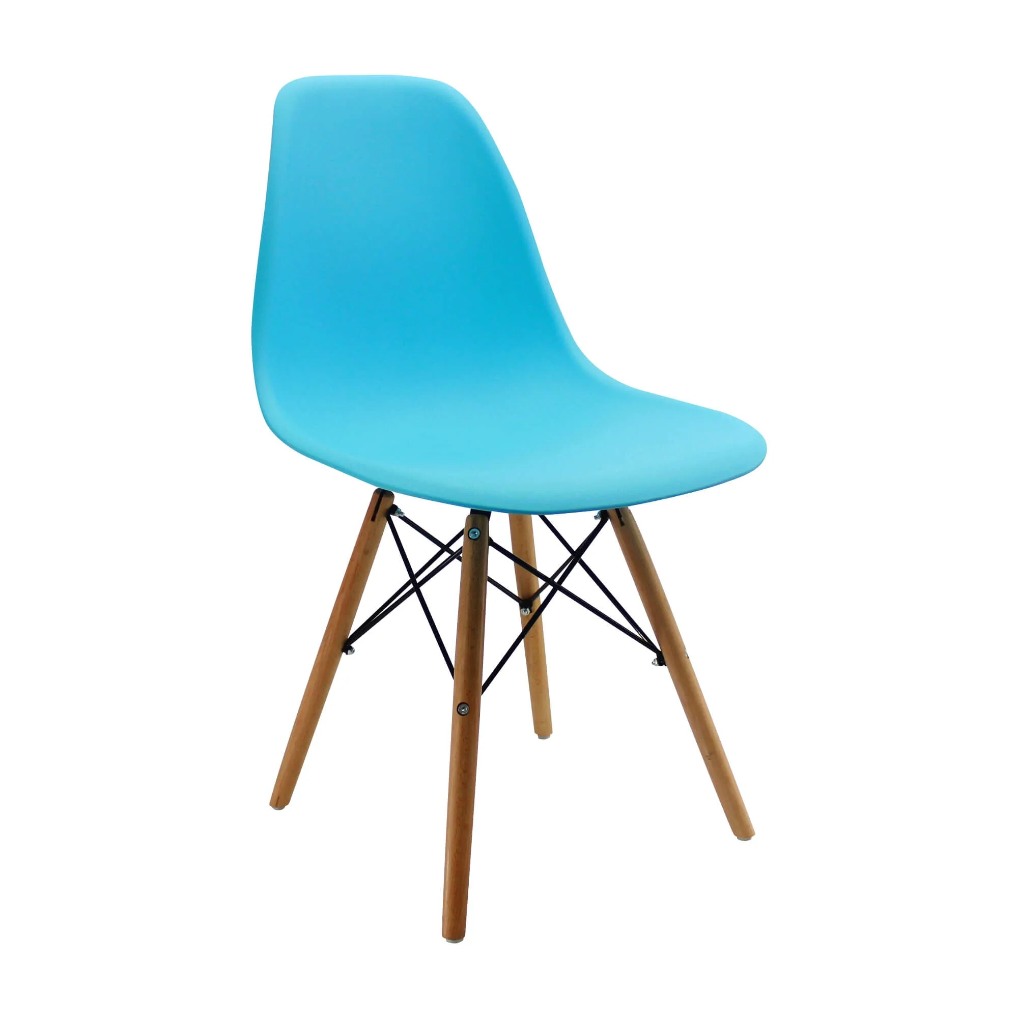 Silla de comedor DKR tipo Eames color azul - Image 4
