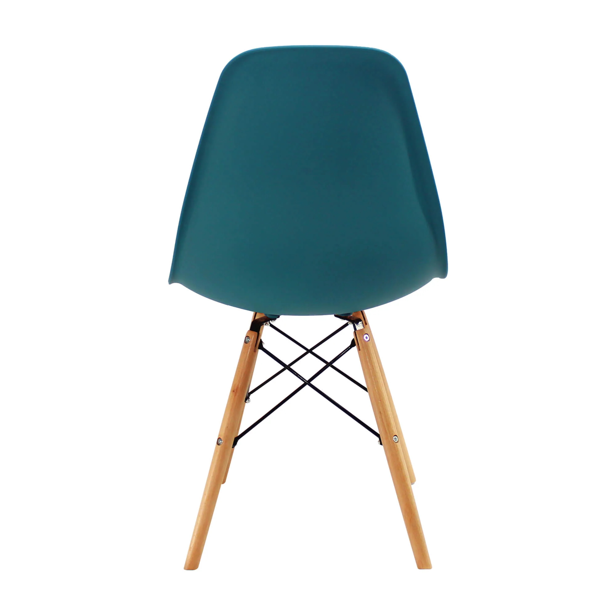Silla de comedor DKR tipo Eames  color azul petroleo - Image 2