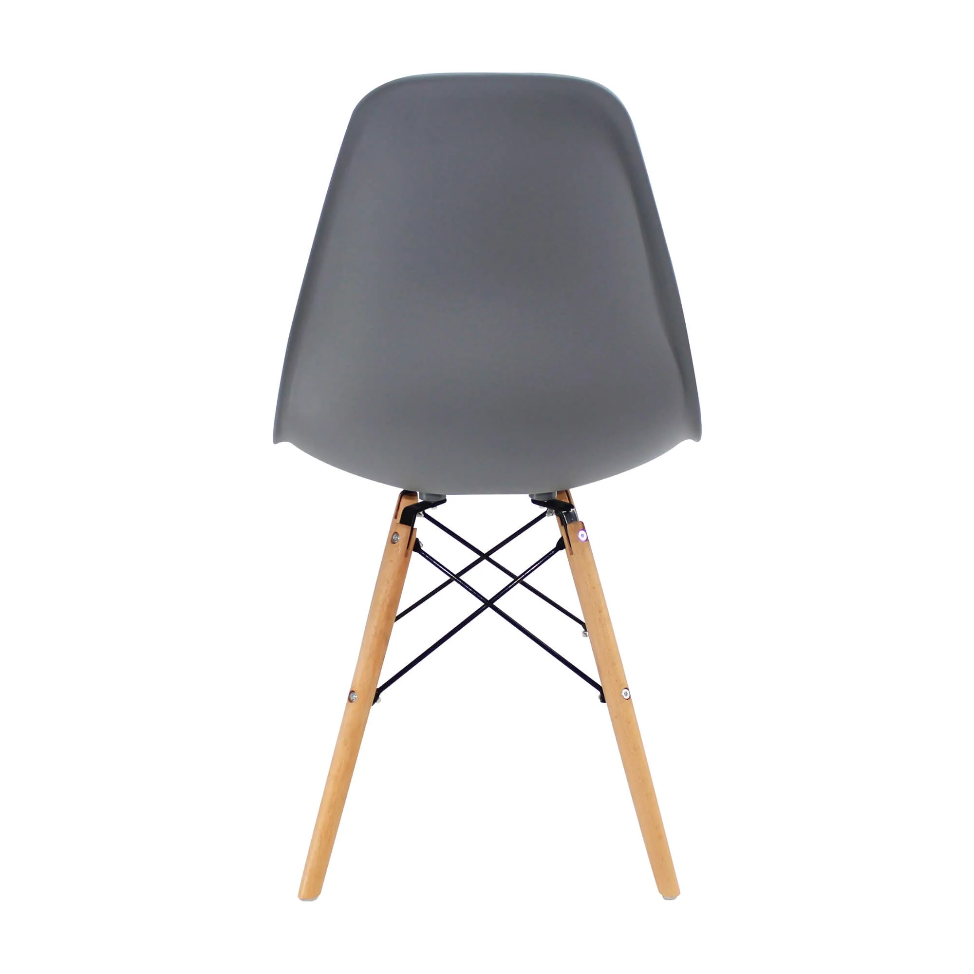 Silla de comedor DKR tipo Eames color gris - Image 3