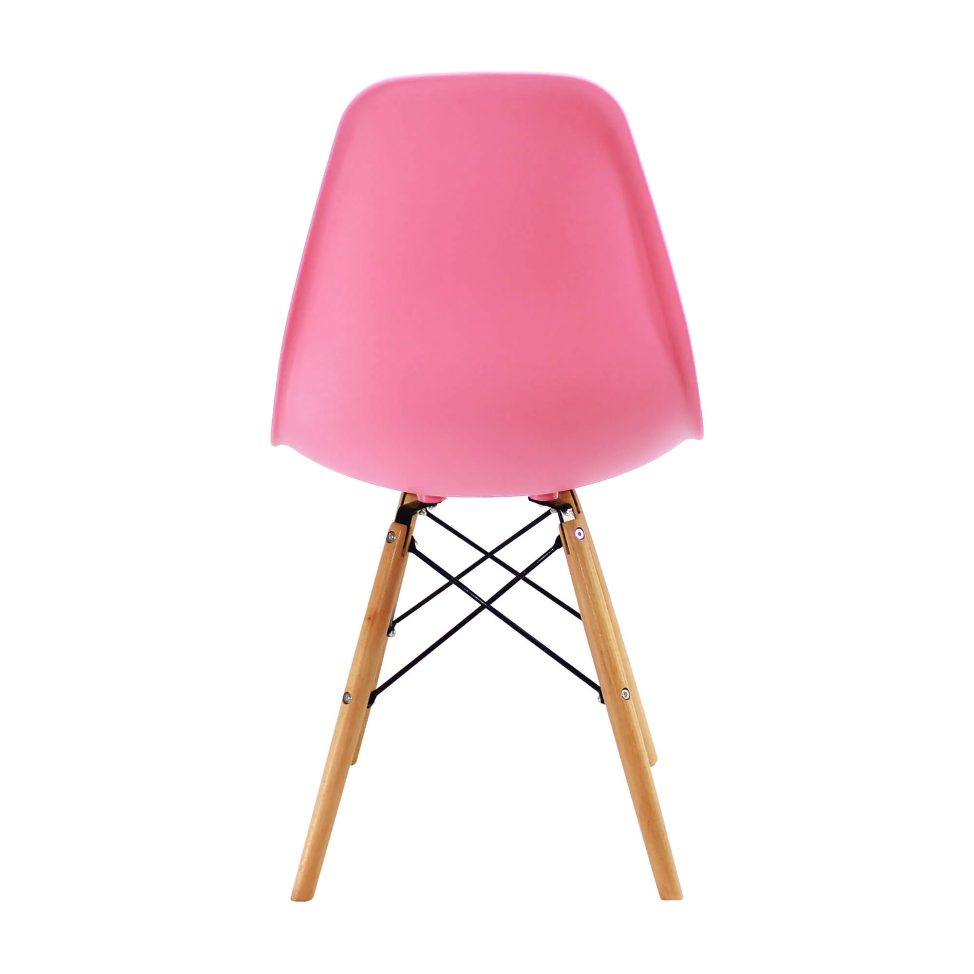 Silla de comedor  DKR tipo Eames color rosado - Image 3