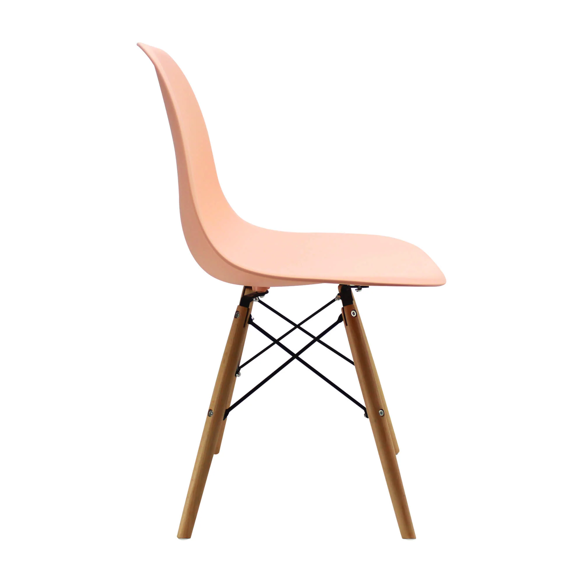 Silla de comedor Eames color salmón - Image 3